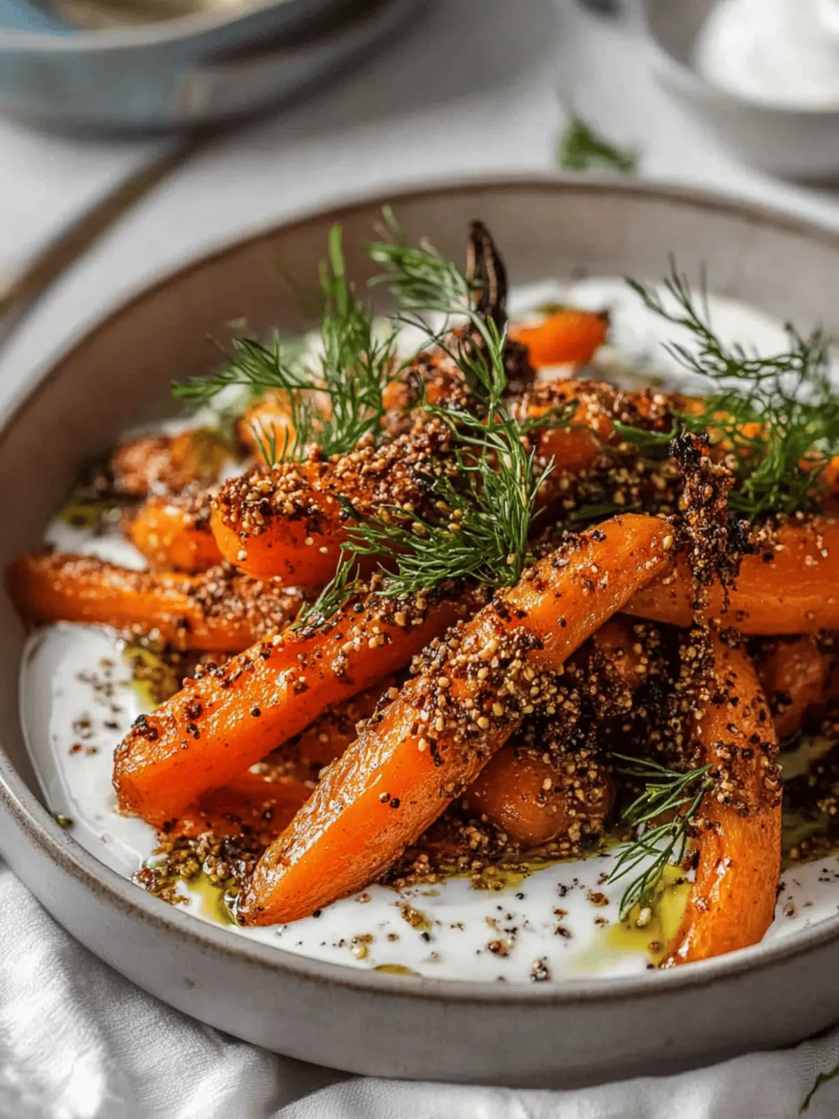 Sticky Roasted Carrots with Tahini Yoghurt