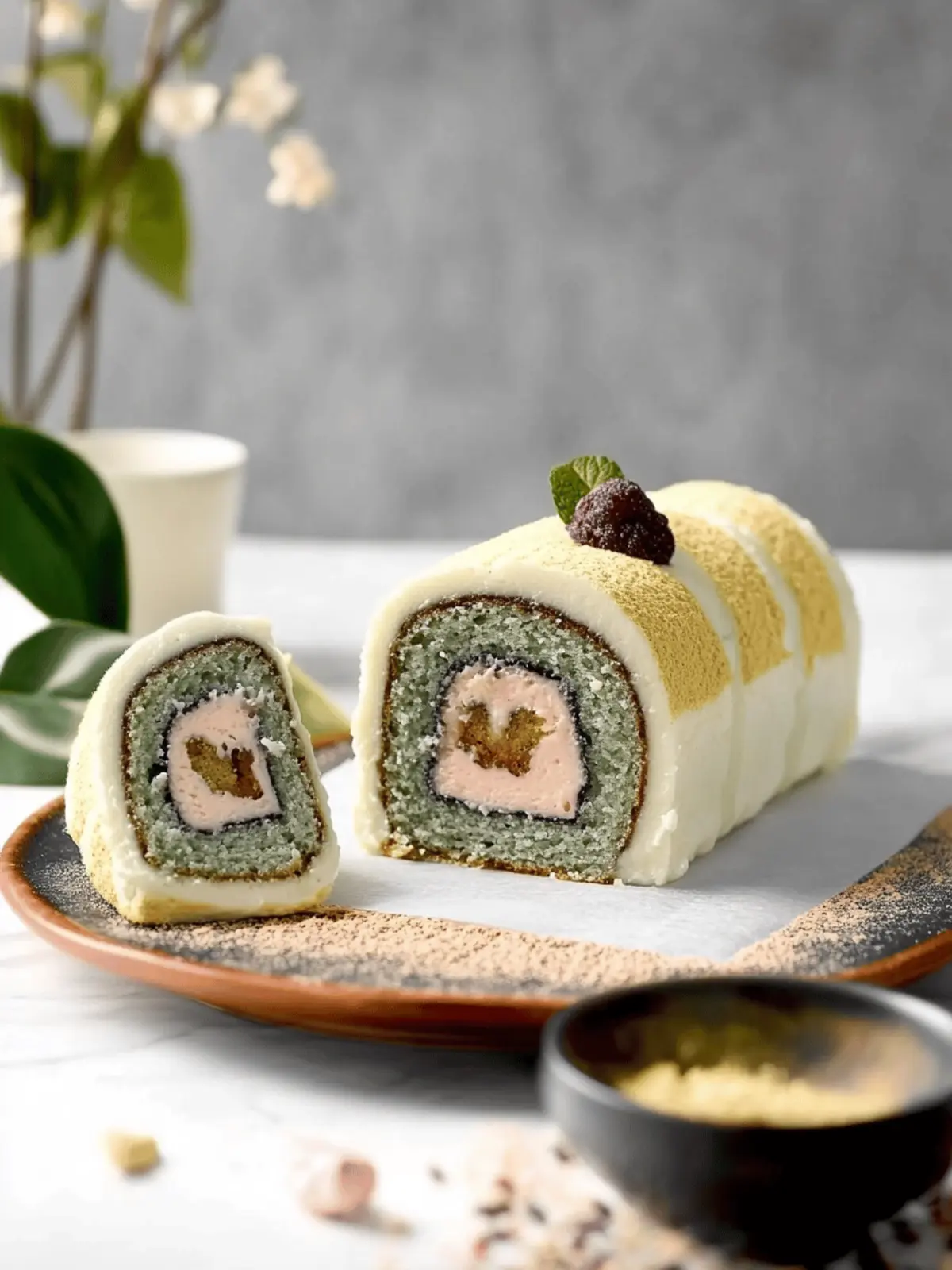 yomogi daifuku roll cake