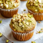 Pistachio Muffins With White Chocolate Chips