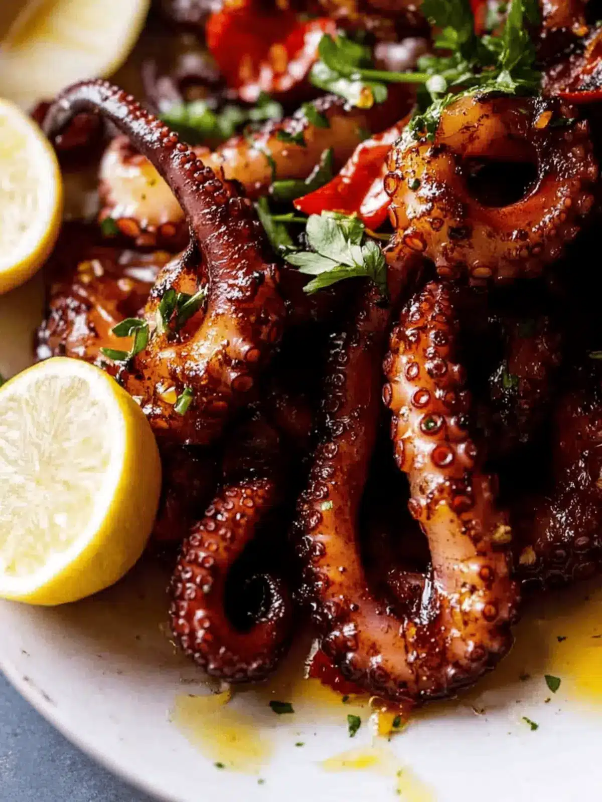 Crispy marinated baby octopus