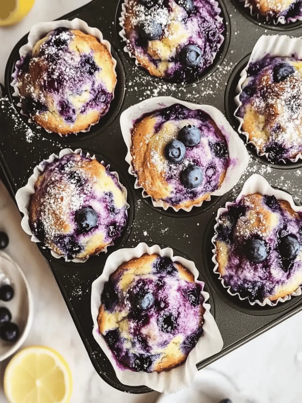 Blueberry Swirl Muffins