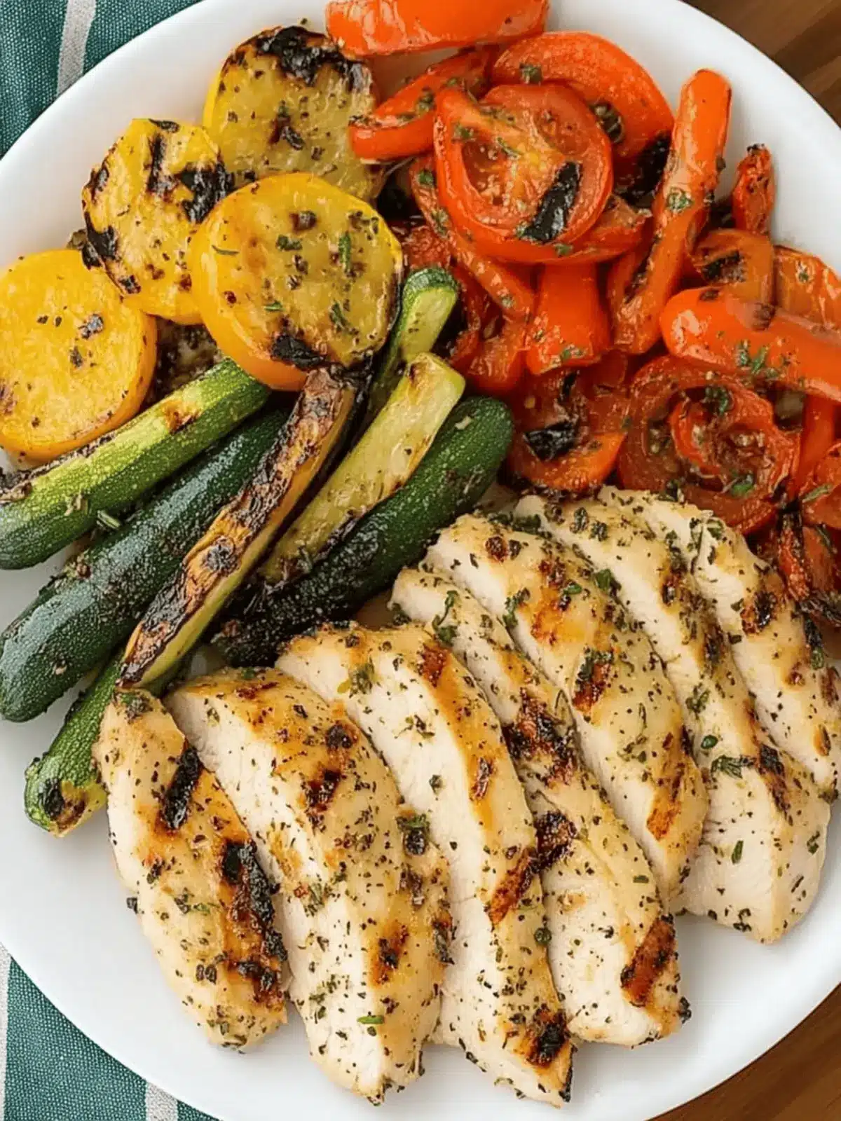 Grilled Garlic and Herb Chicken and Veggies