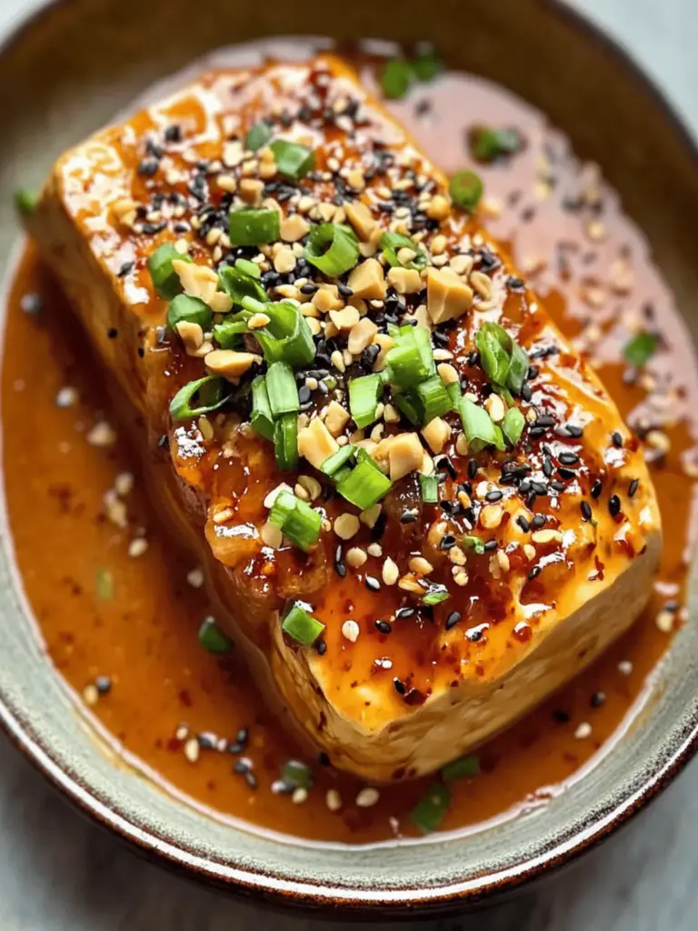 Peanut Gochujang Silken Tofu
