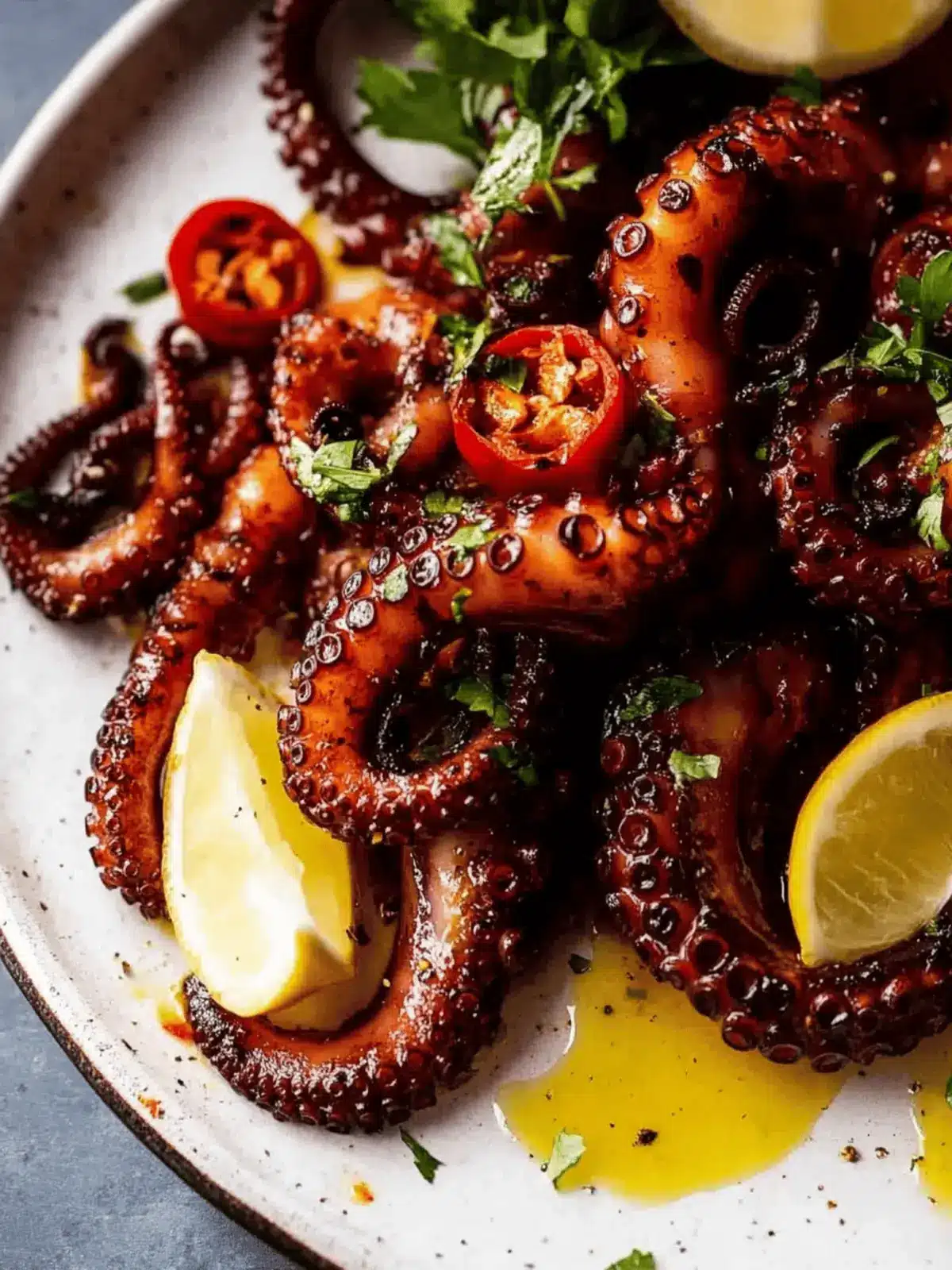 Crispy marinated baby octopus