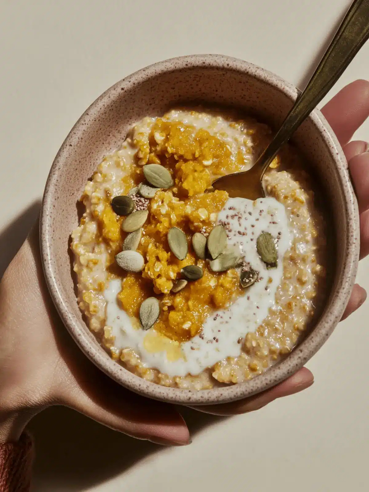 Multigrain Pumpkin Porridge with Tahini