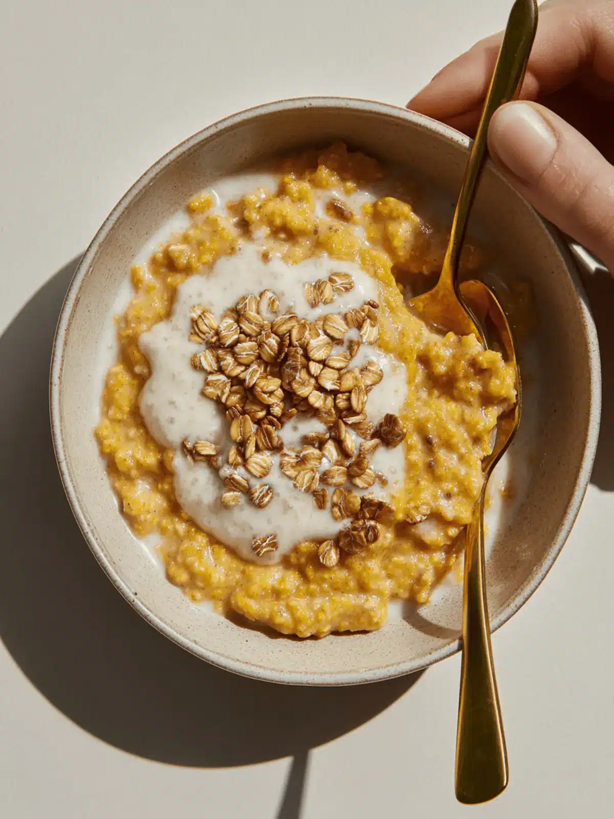 Multigrain Pumpkin Porridge with Tahini