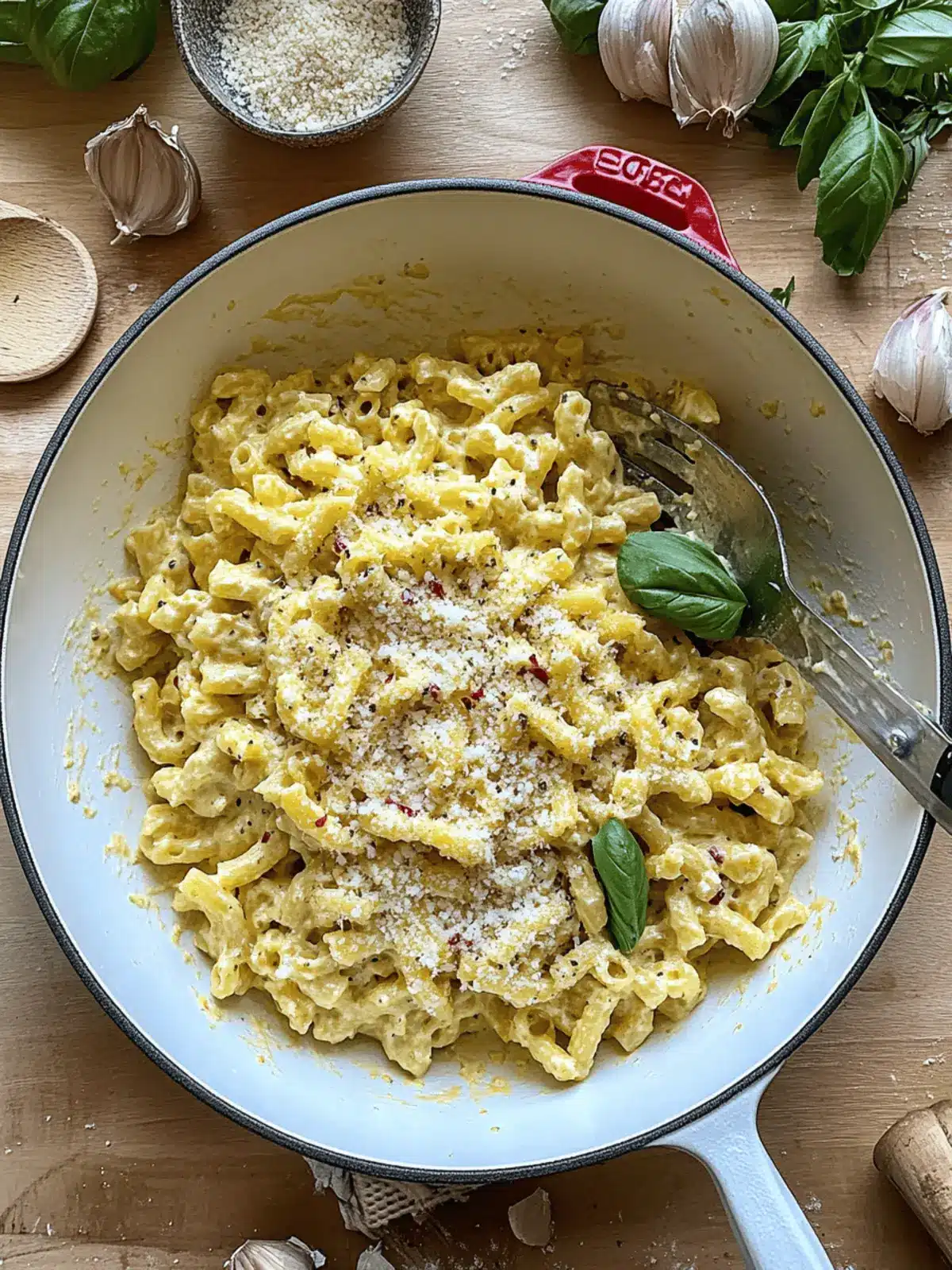 Creamy Summer Corn Pasta with Pecorino + Basil