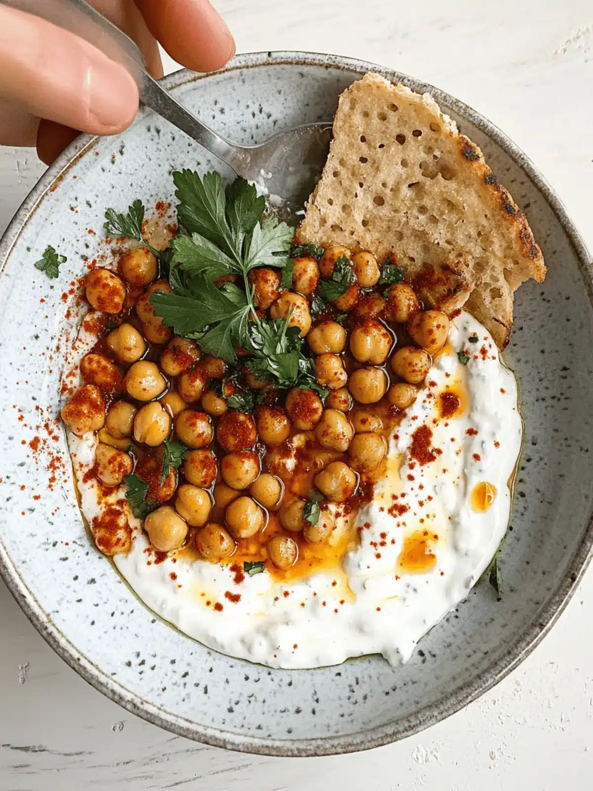 turkish-style chickpea yogurty dip