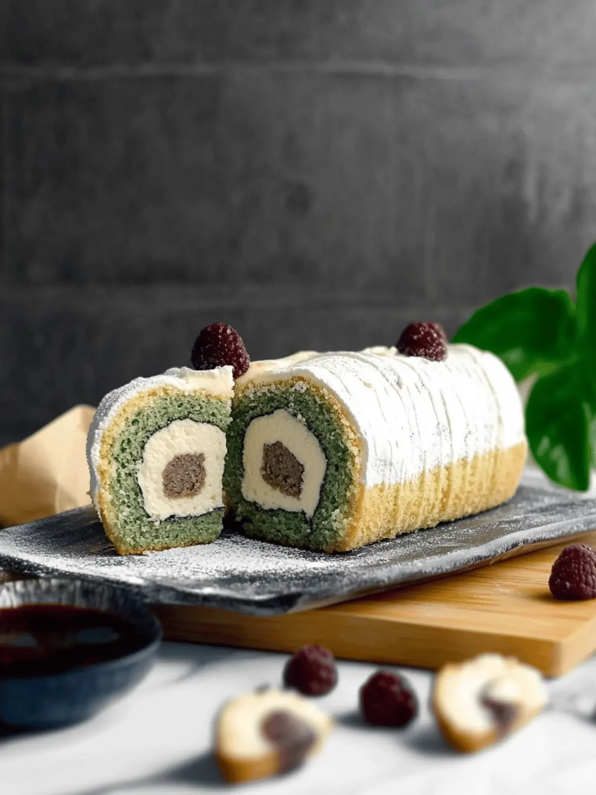yomogi daifuku roll cake