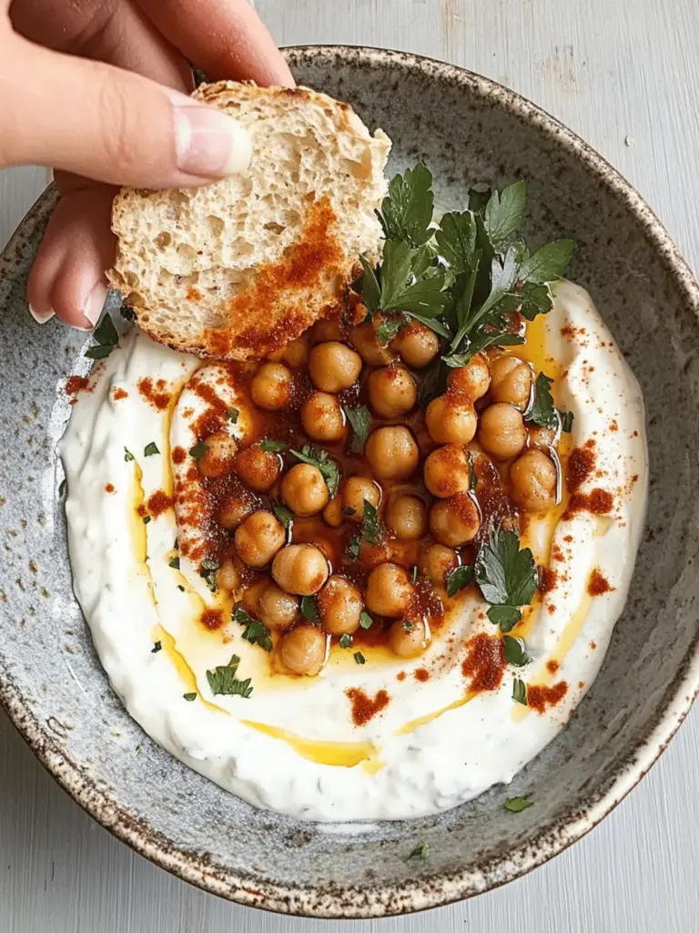turkish-style chickpea yogurty dip