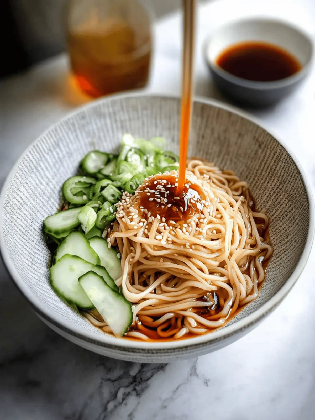 Korean Somen Noodle Salad with Soy Sauce