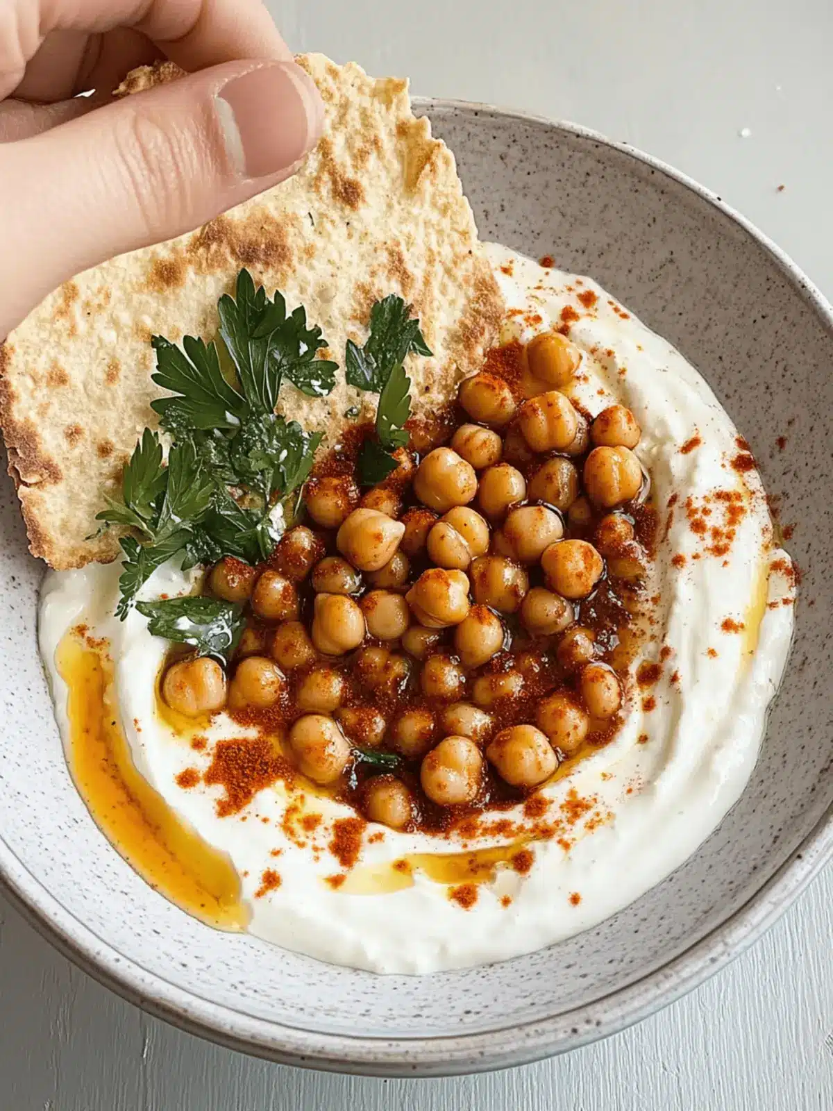 turkish-style chickpea yogurty dip
