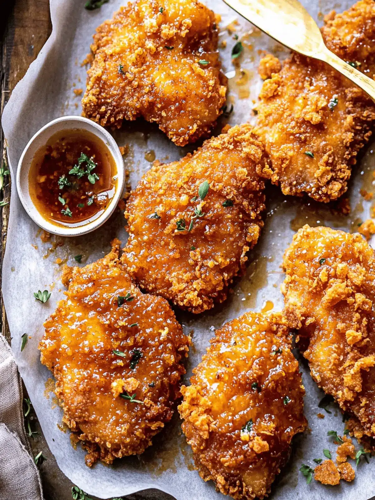 Baked Crunchy Hot Honey Chicken