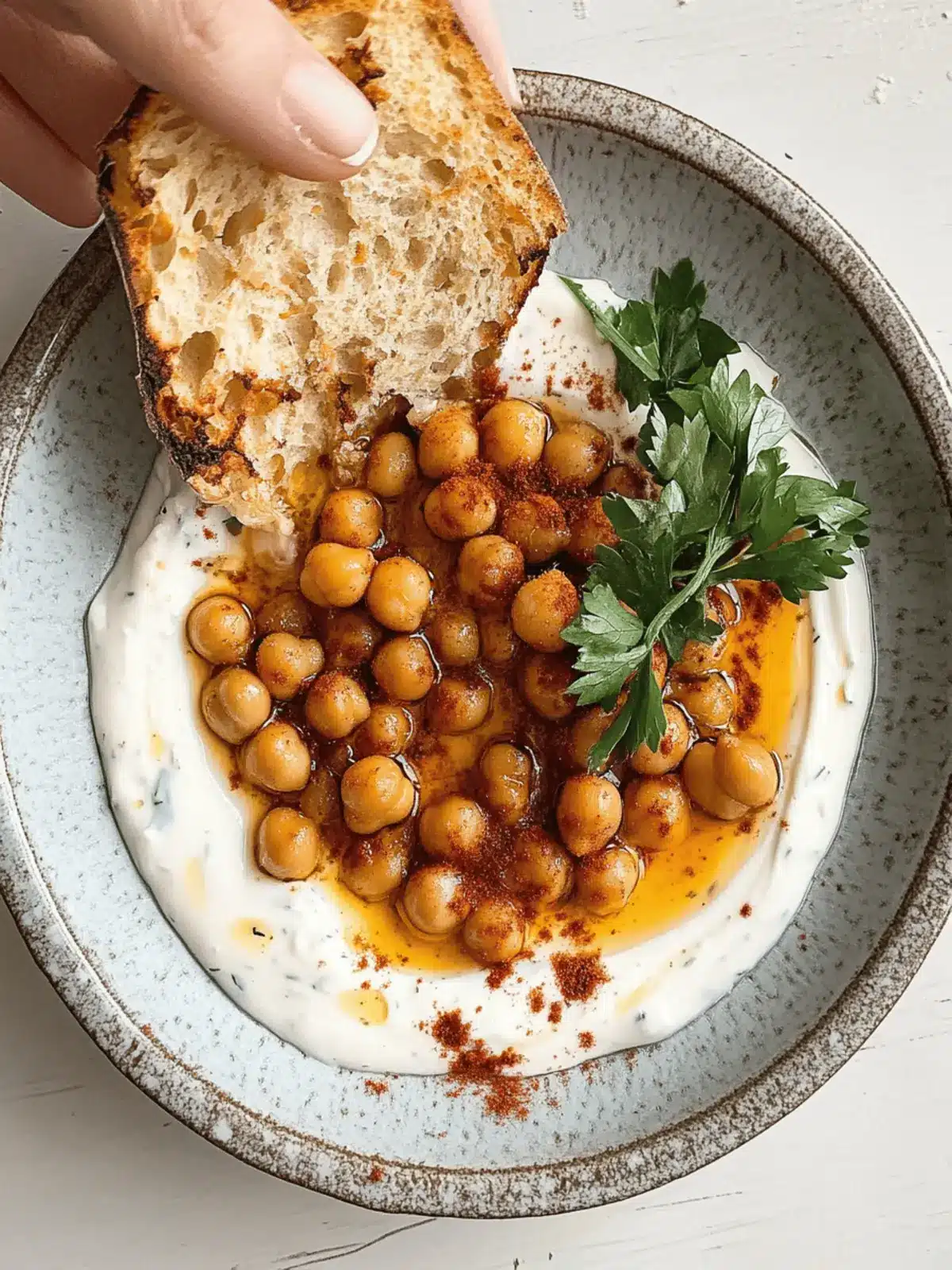turkish-style chickpea yogurty dip
