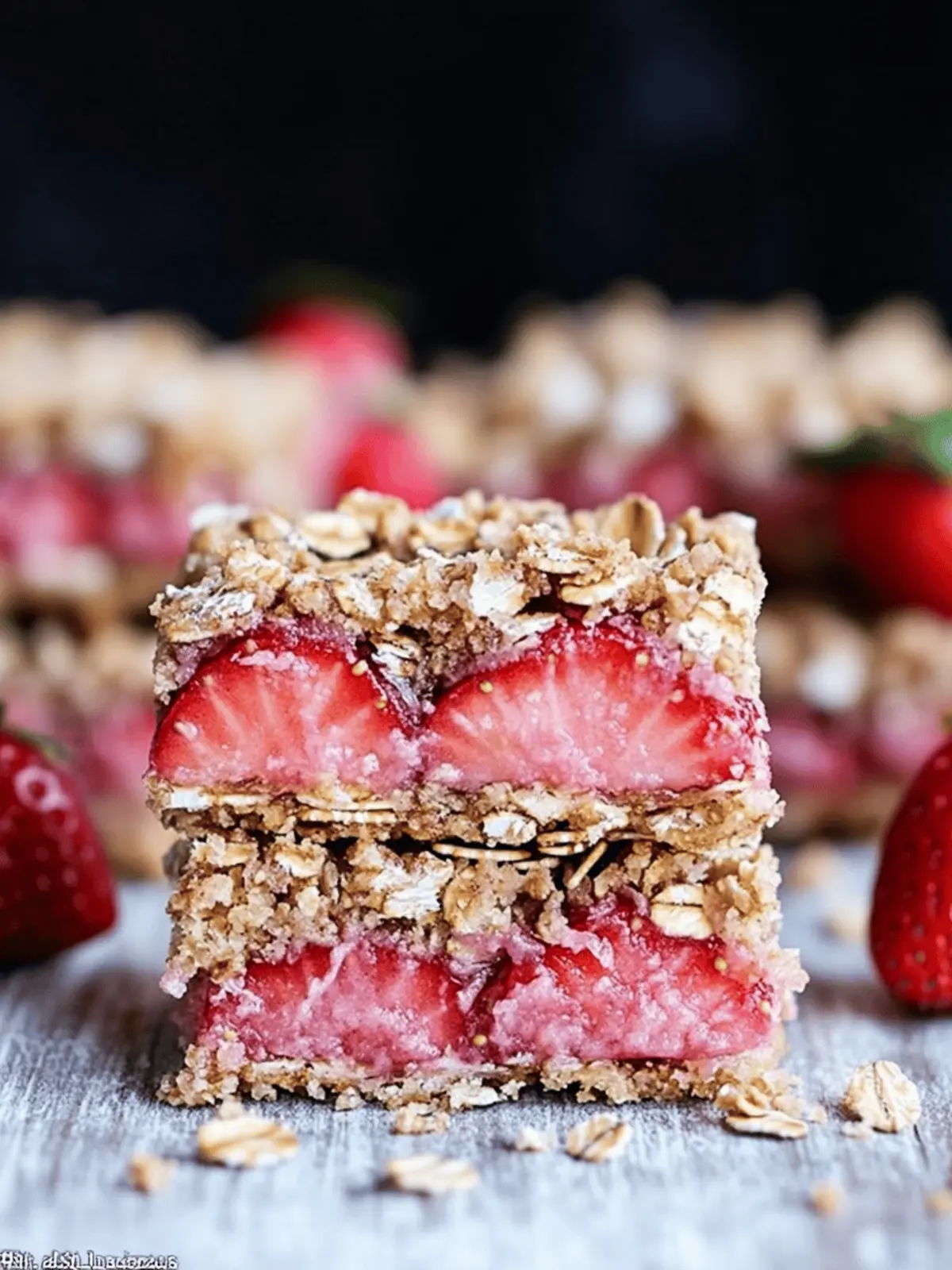 Strawberry Oatmeal Crumble Bars