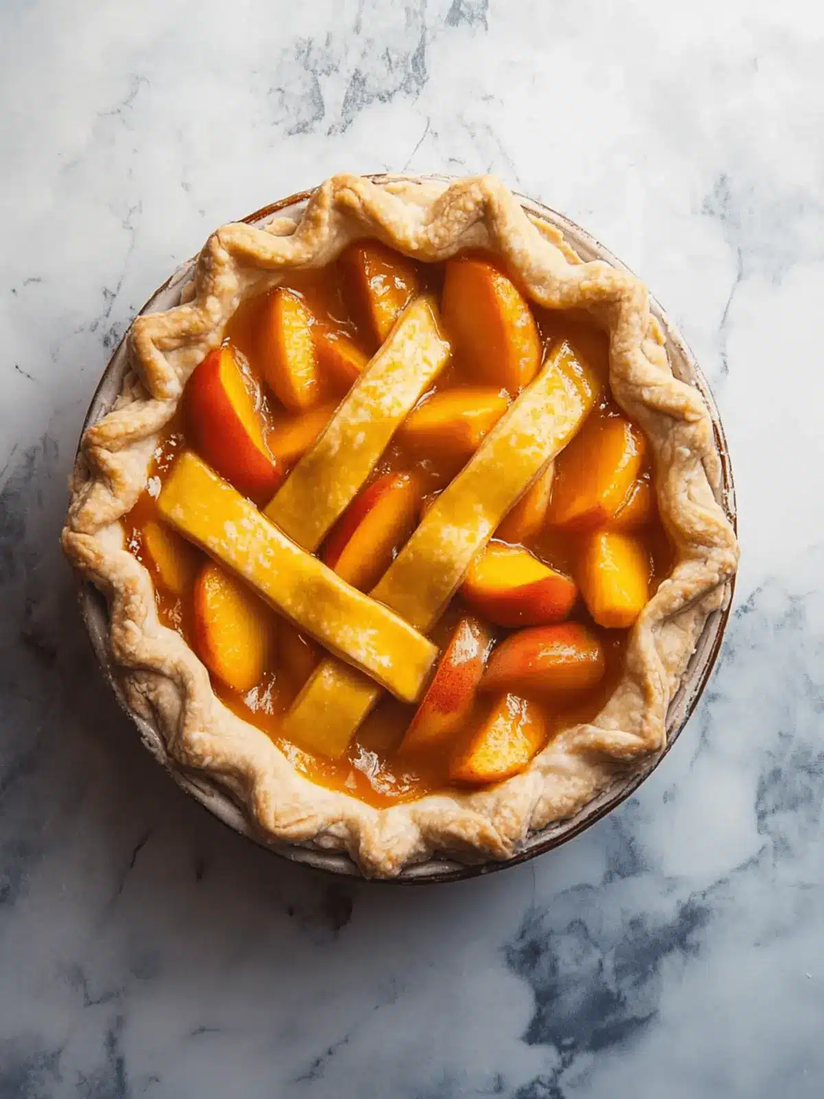 Perfect Peach Pie with Lattice Crust