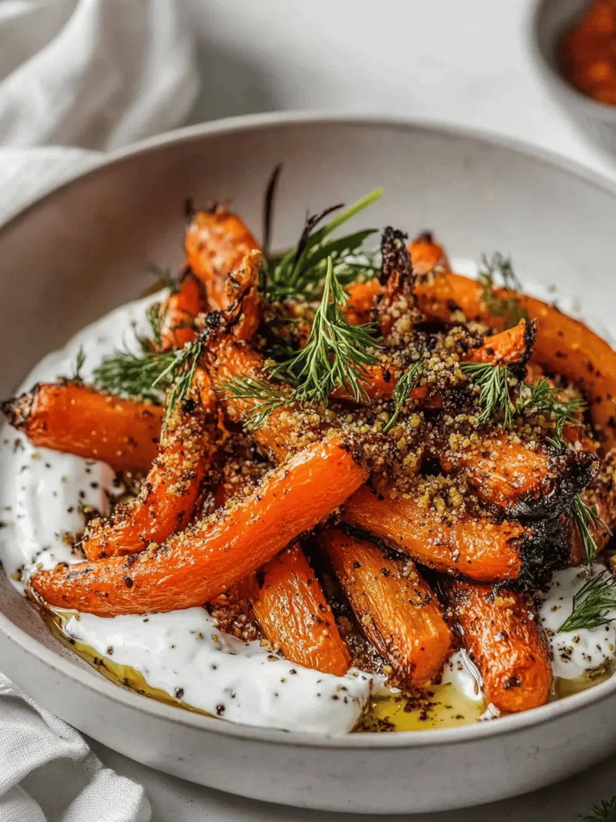 Sticky Roasted Carrots with Tahini Yoghurt