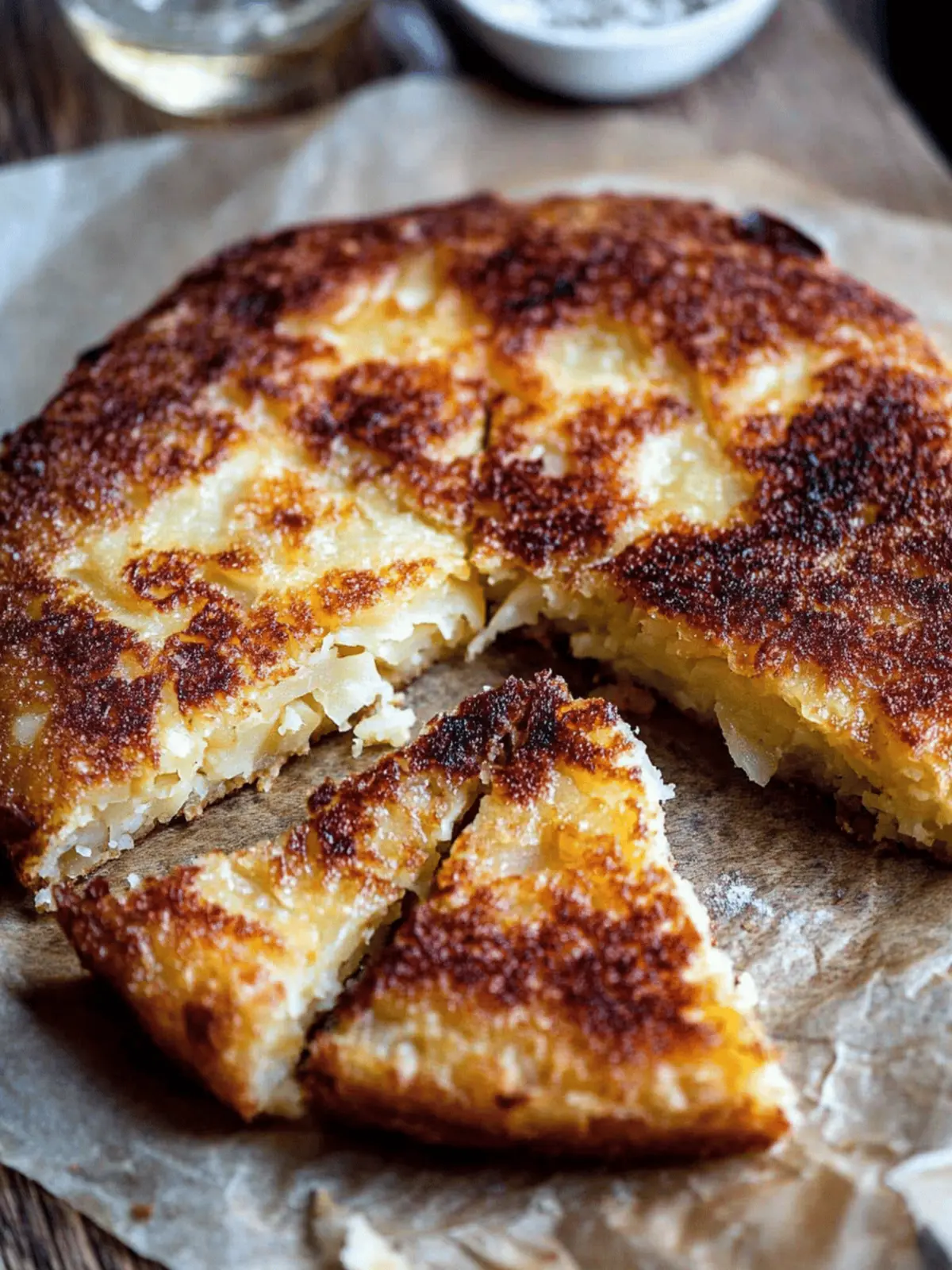 Frico (Cheesy, Potato and Onion Cake)