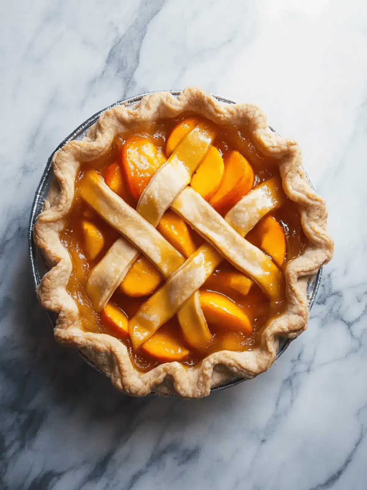 Perfect Peach Pie with Lattice Crust