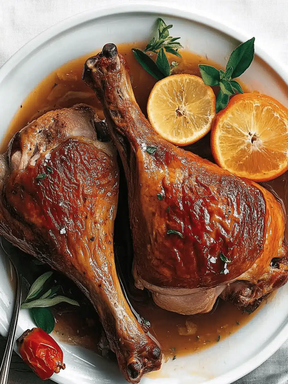Stock-Braised Turkey Legs