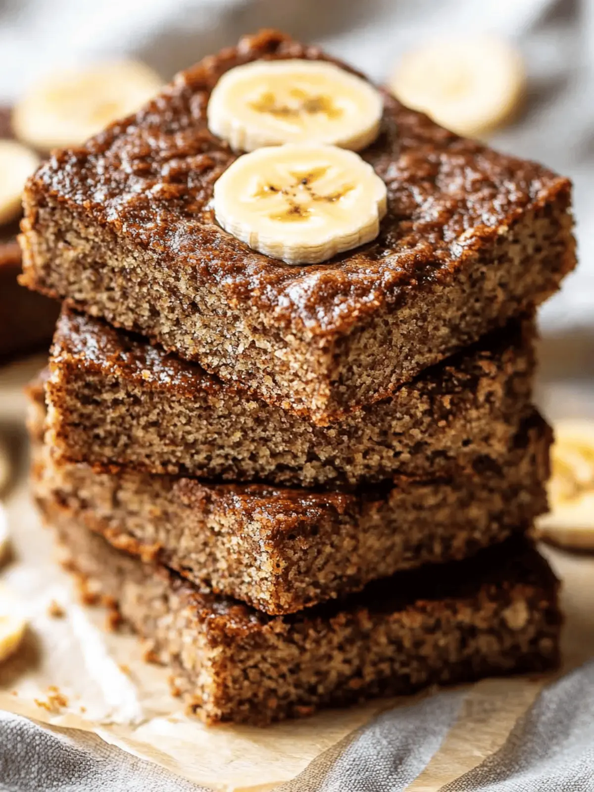 flourless banana bread bars