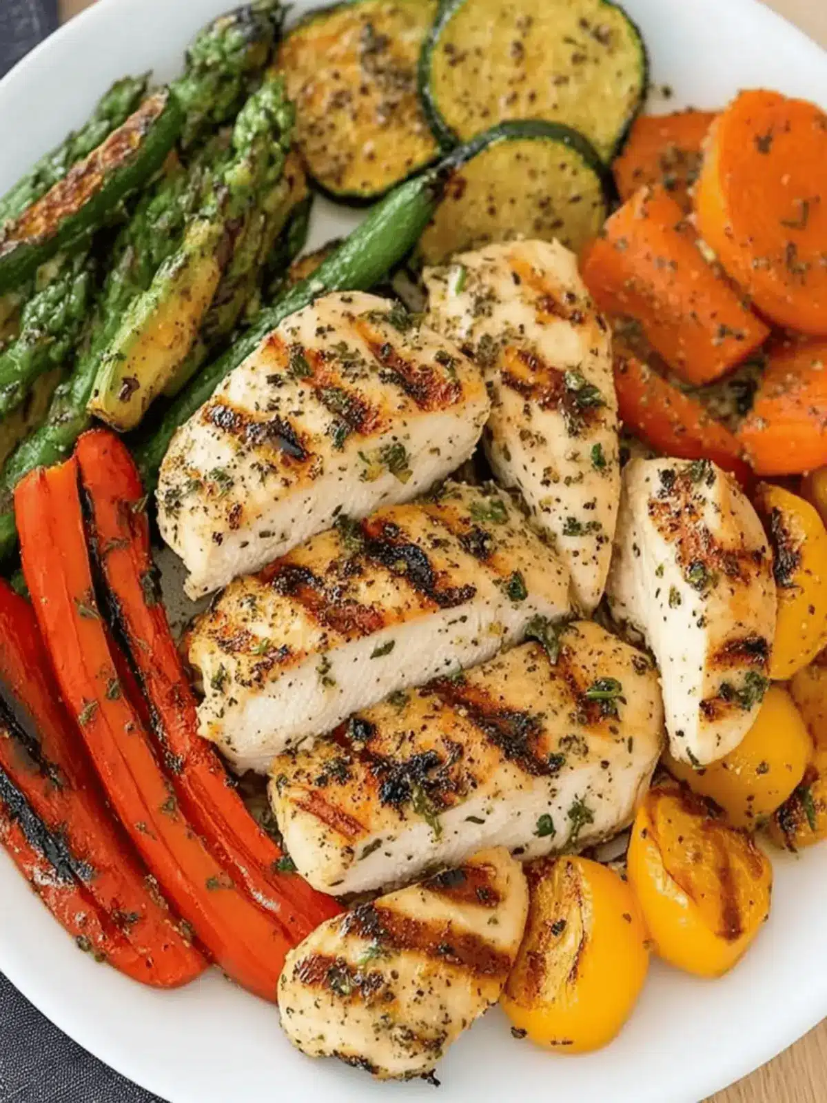 Grilled Garlic and Herb Chicken and Veggies