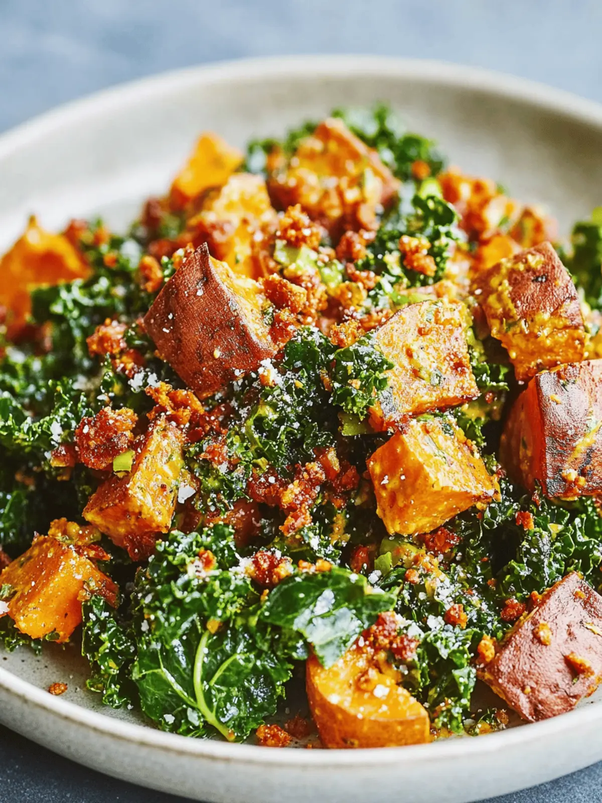 Deliciously Ella’s Creamy Kale and Sweet Potato Salad