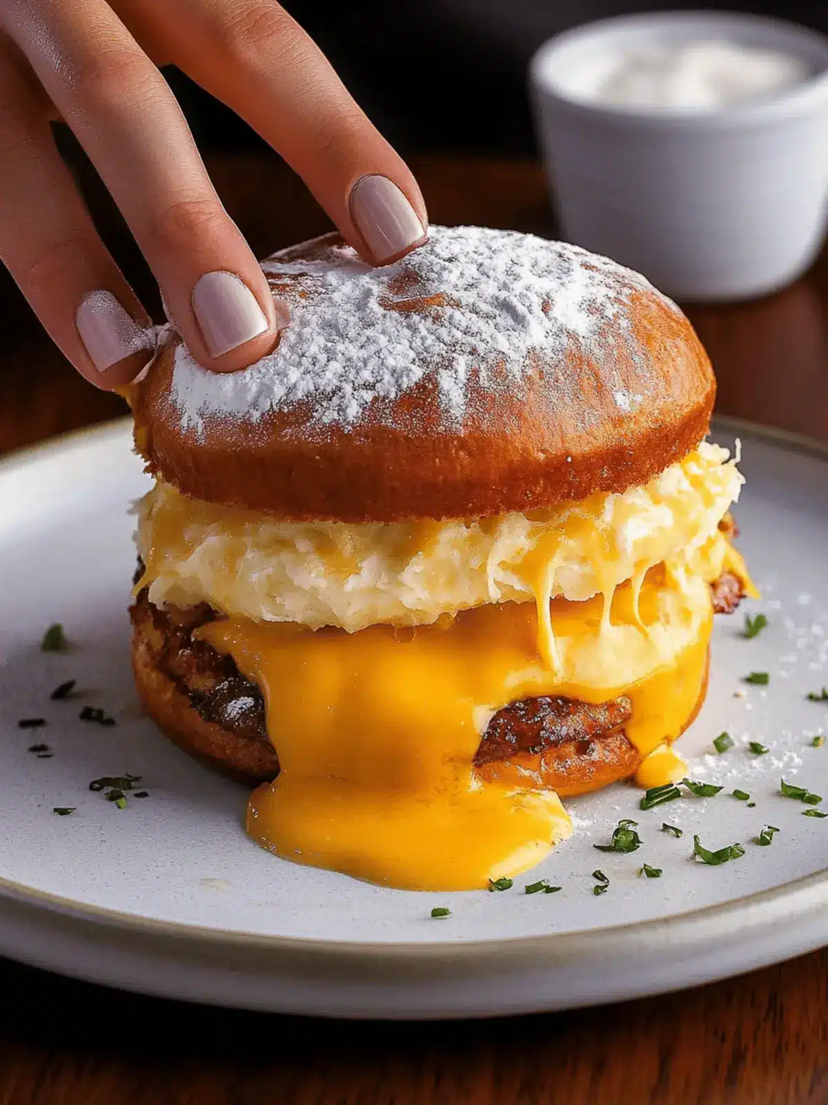 Soufflé Carbonara Breakfast Sammich