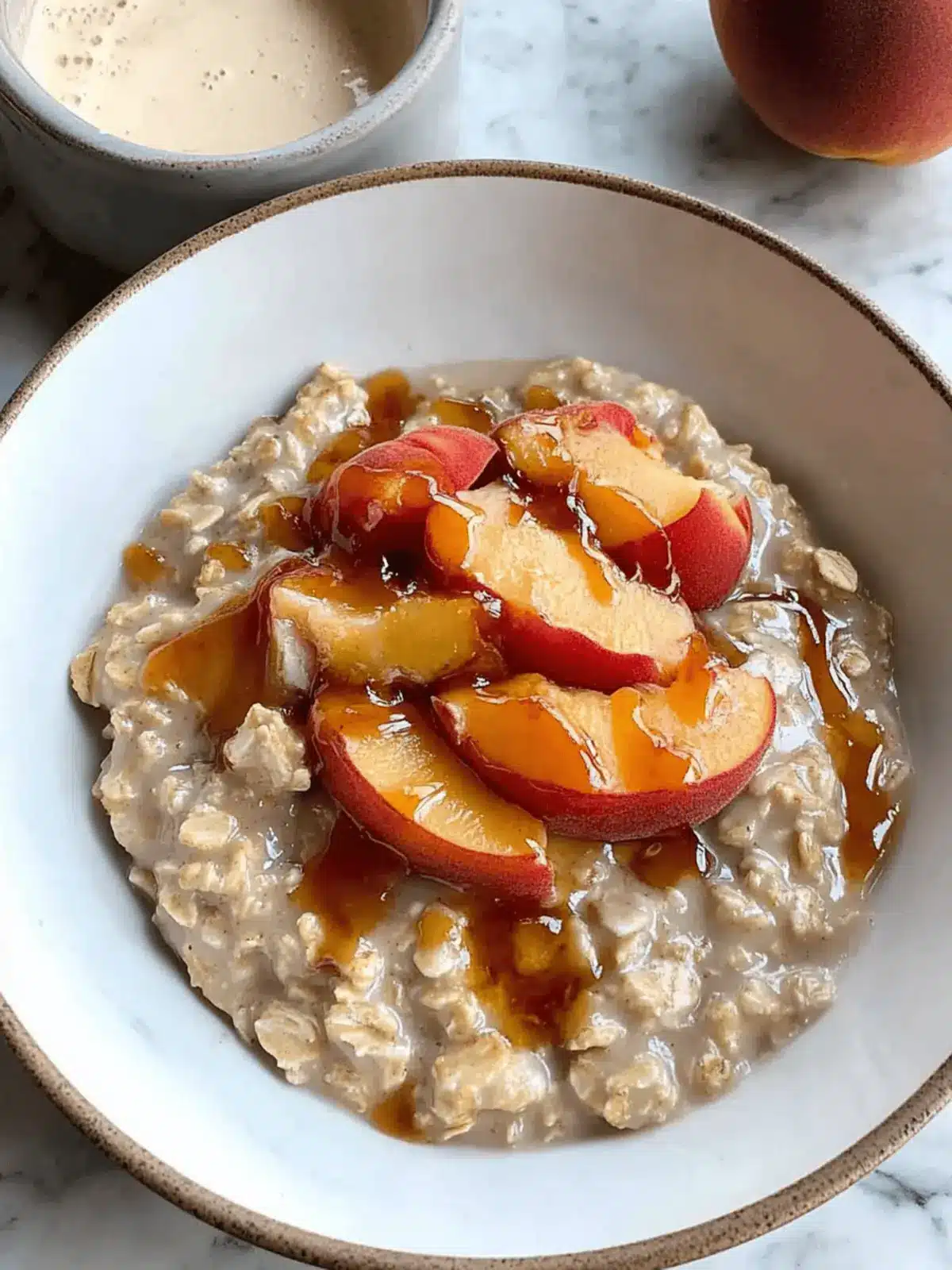 Nourishing and Creamy Peach Oatmeal