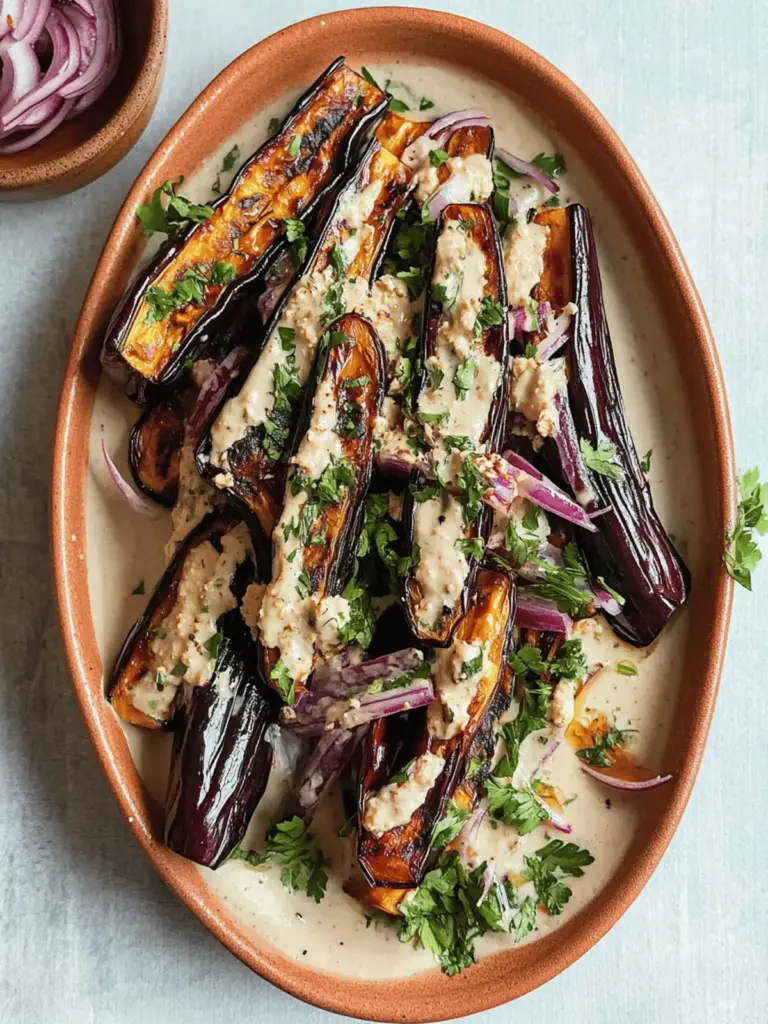 Roasted Eggplant with Miso Tahini