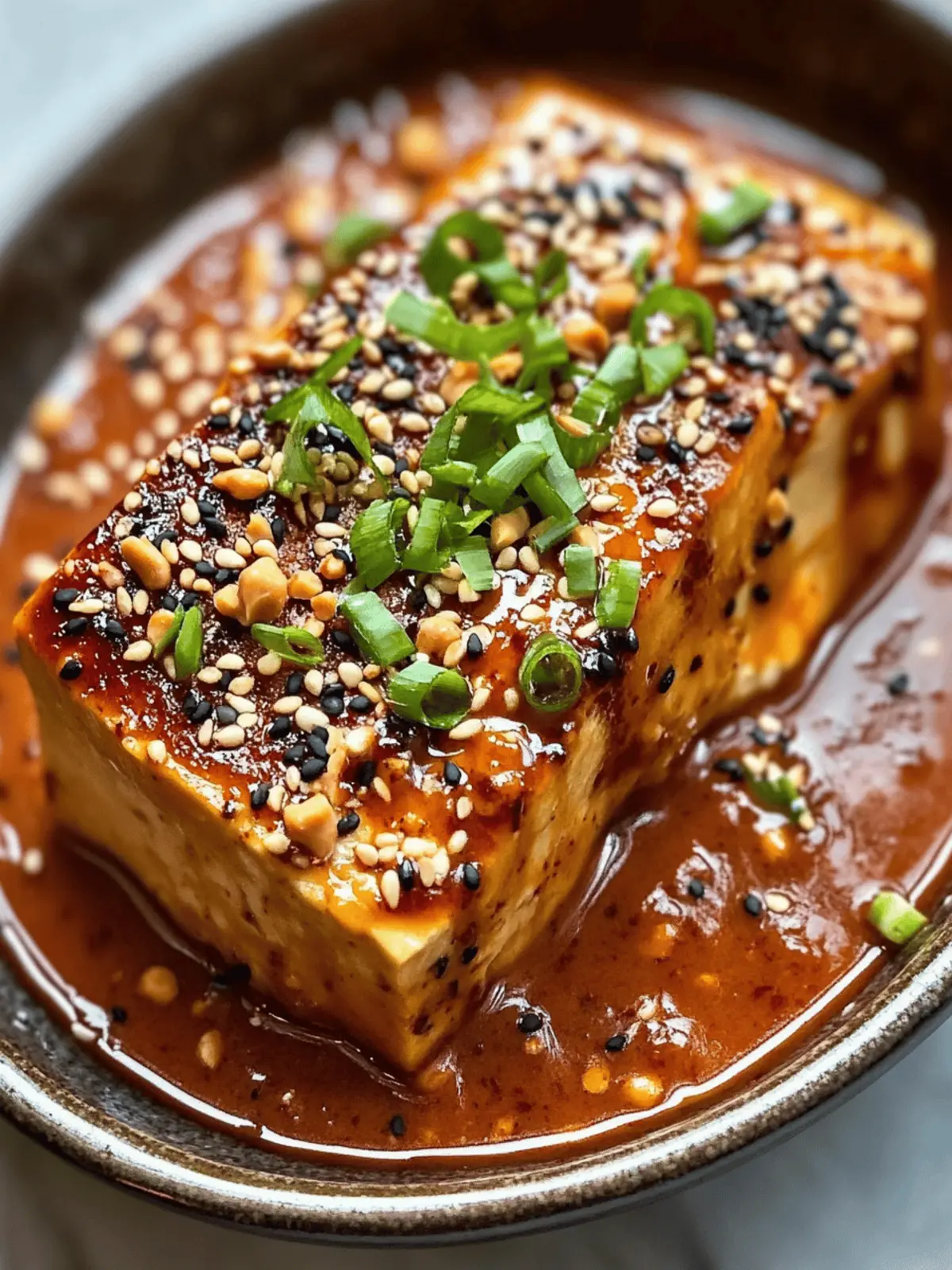 Peanut Gochujang Silken Tofu