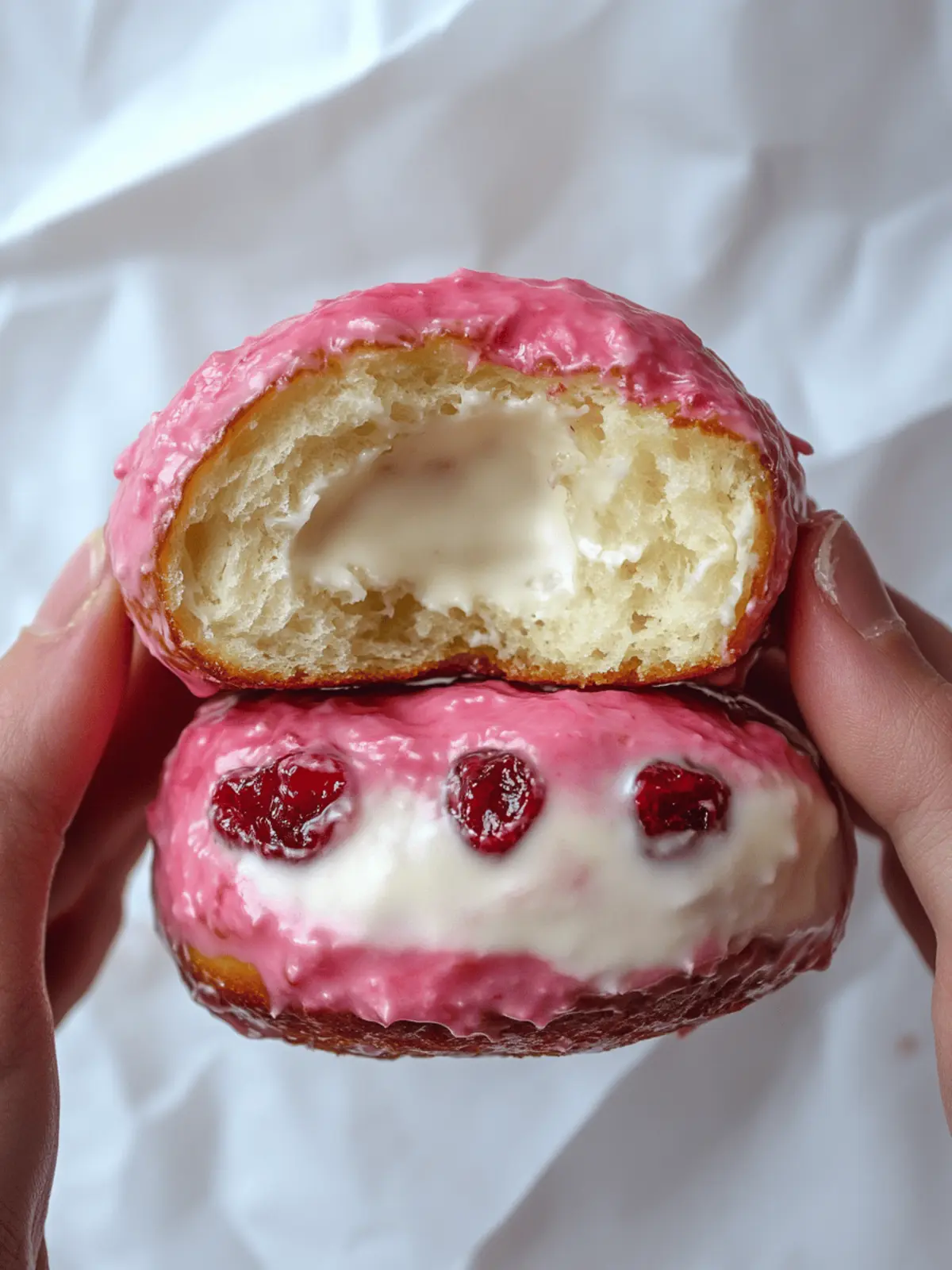 Melt in Your Mouth Cherry Cream Doughnuts You Can Make at Home 2 Cherry Cream Doughnuts