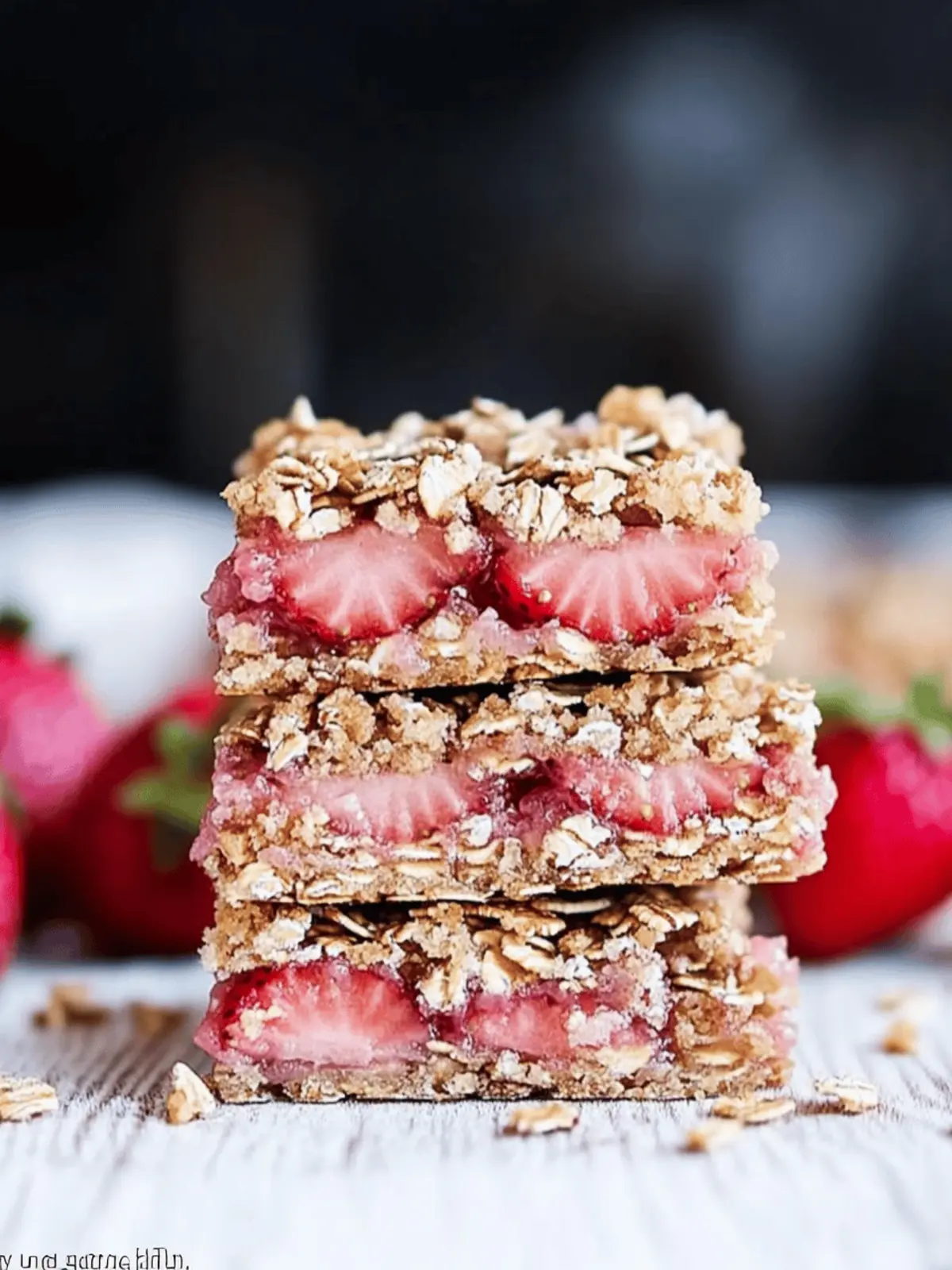 Strawberry Oatmeal Crumble Bars