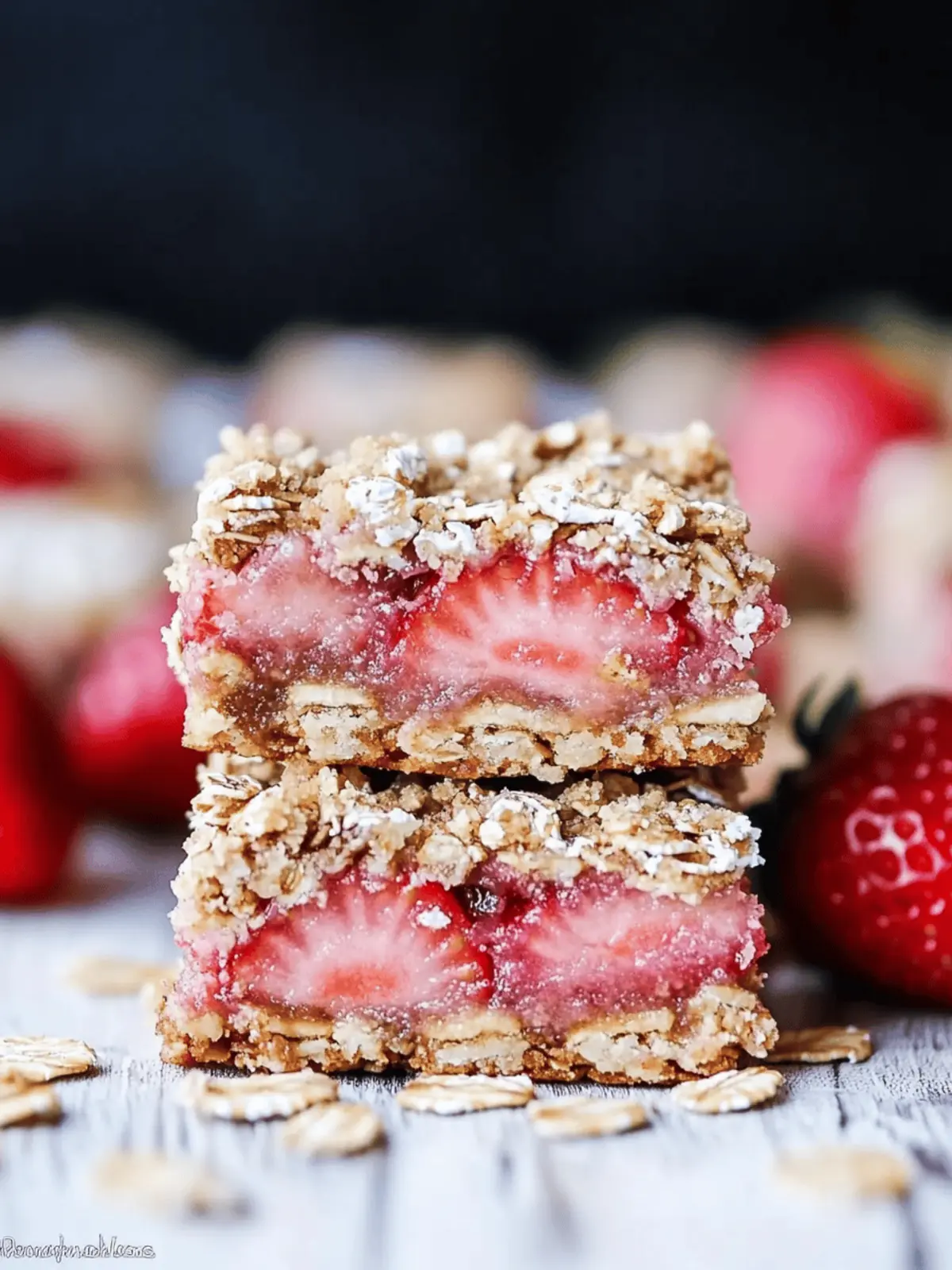 Strawberry Oatmeal Crumble Bars