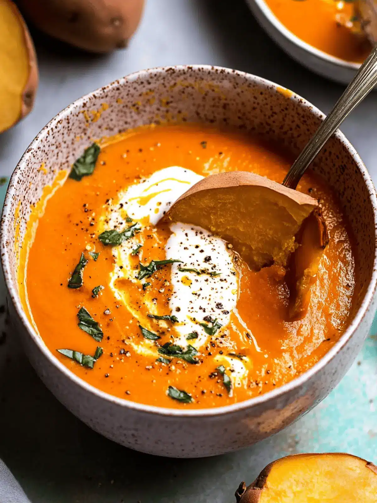 Red Pepper & Sweet Potato Soup