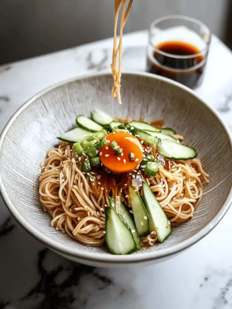 Korean Somen Noodle Salad with Soy Sauce