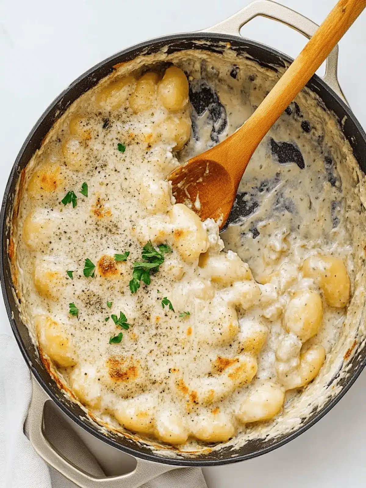 Cacio e Pepe Baked Gnocchi