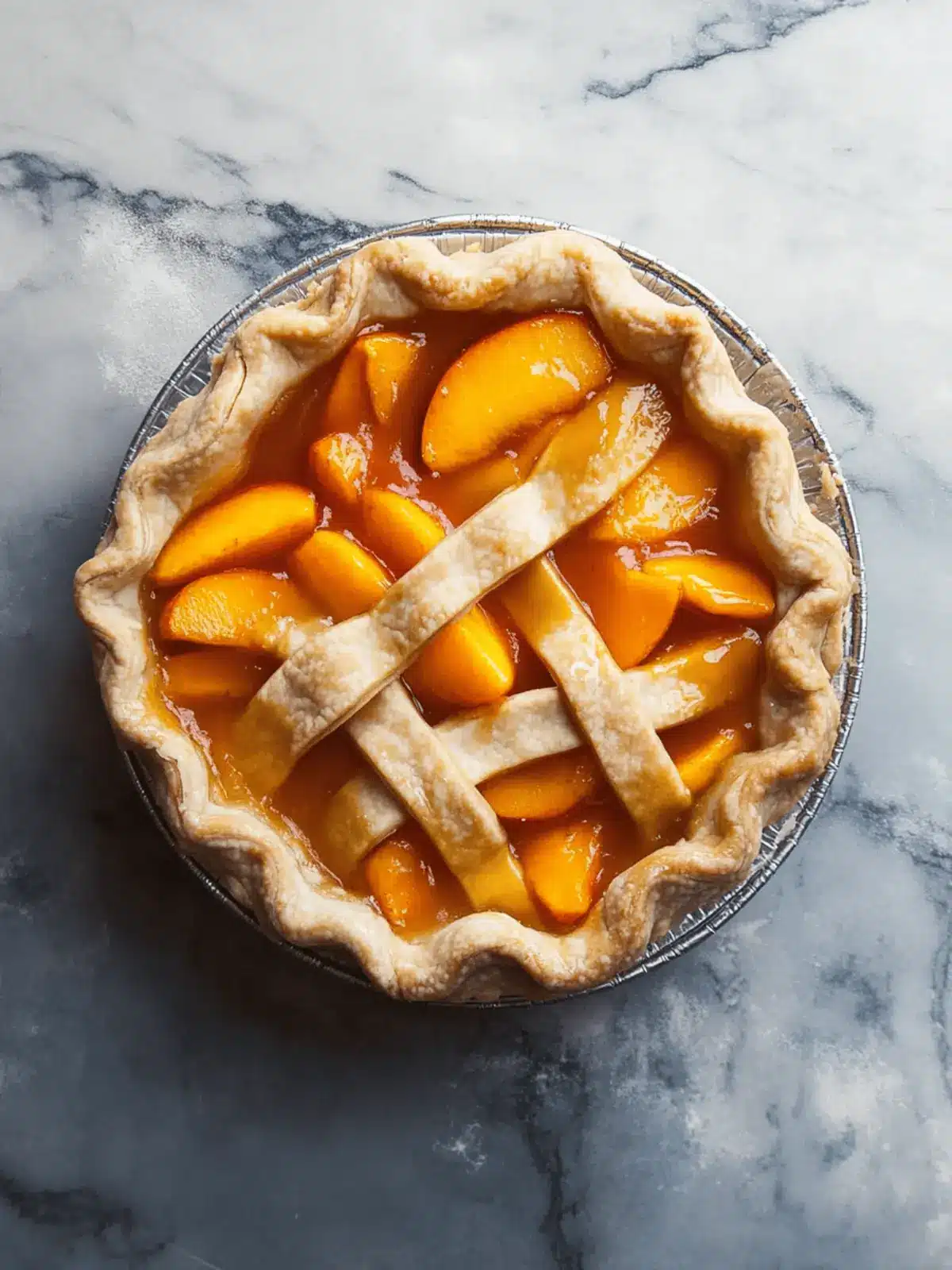 Perfect Peach Pie with Lattice Crust