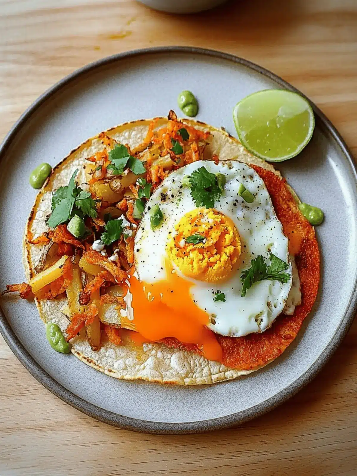 Crispy Potato, Egg & Cheese Taco