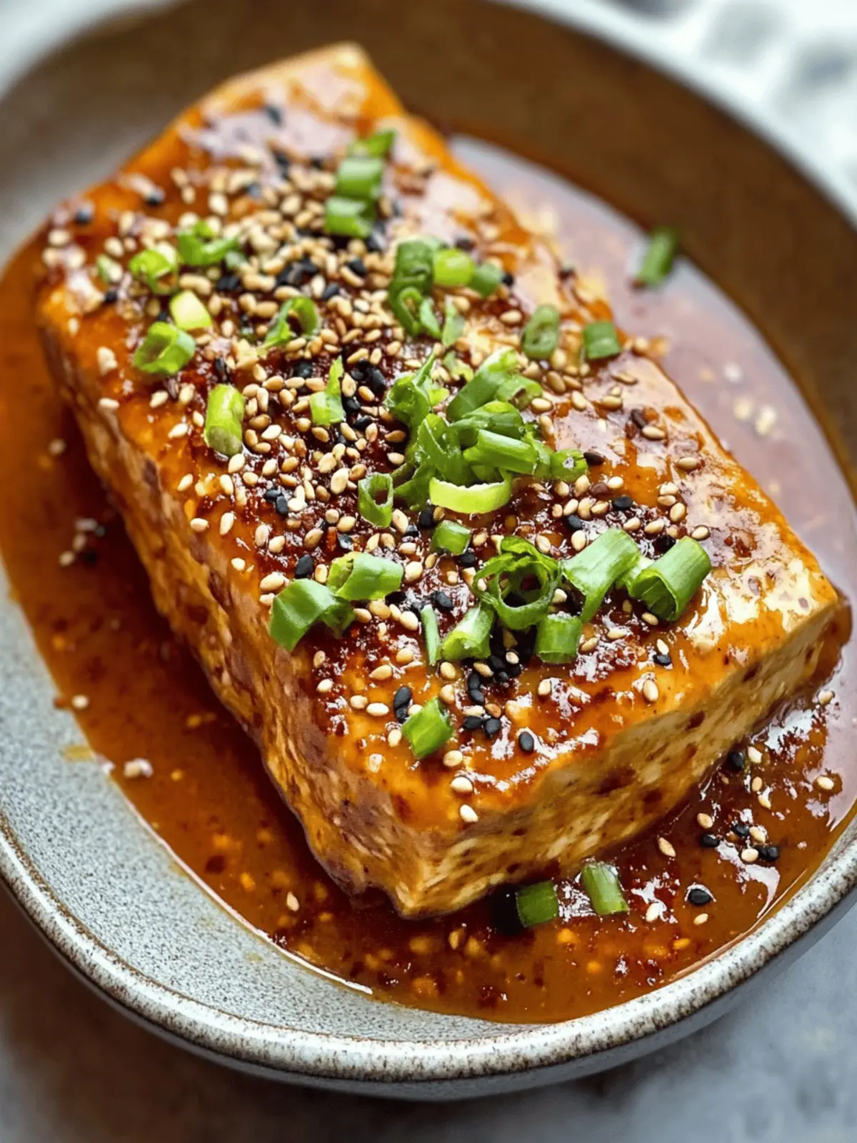 Peanut Gochujang Silken Tofu