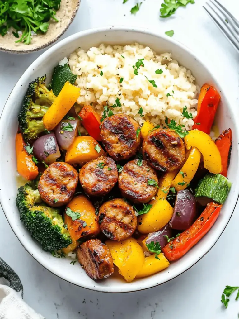 Air Fryer Chicken Sausage and Veggies