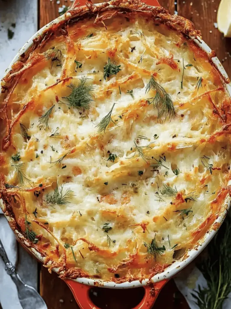 Fish pie with cheesy rosti topping