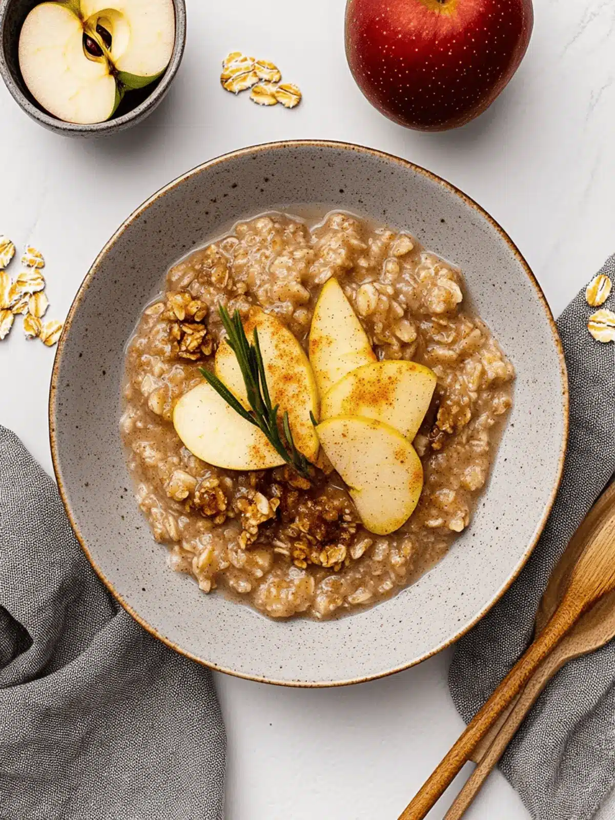 Apple Cinnamon Oatmeal Porridge