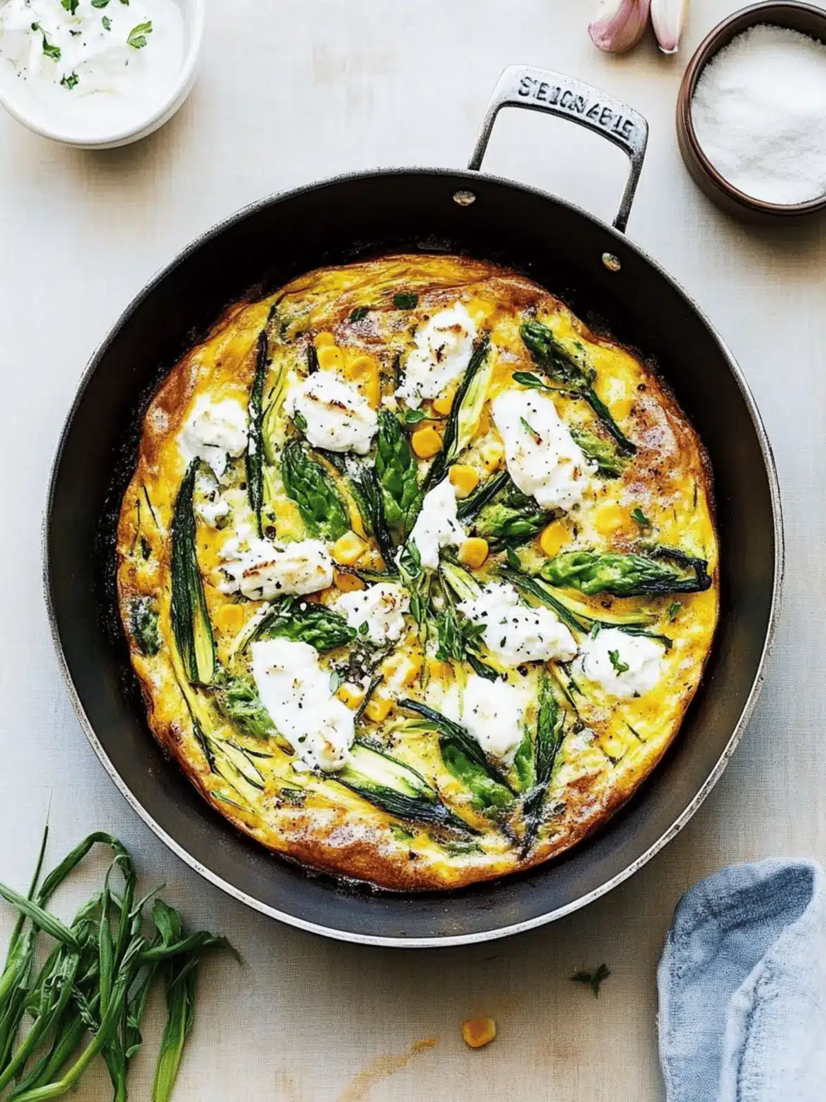 Zucchini Blossom Corn Goat Cheese Frittata for Fresh Flavor Bliss 2 Zucchini blossom corn goat cheese frittata