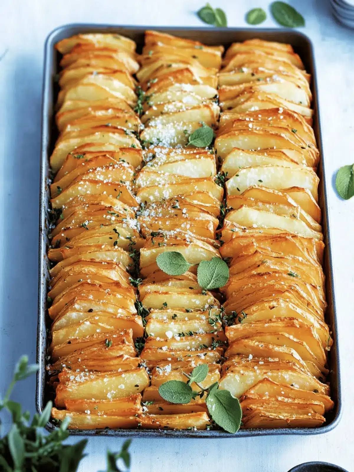 crispy leaf potatoes with oregano salt