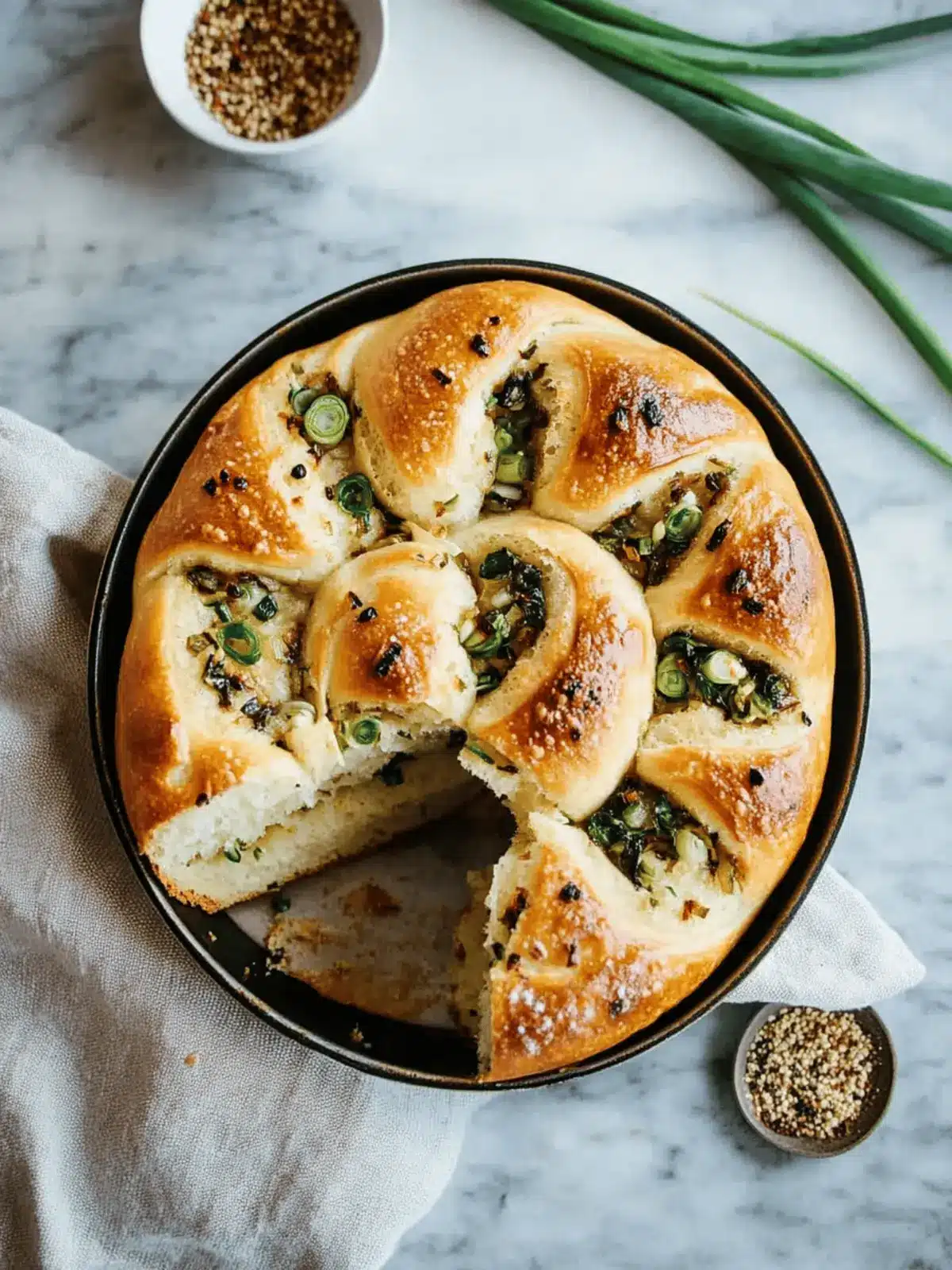 scallion pull-apart bread