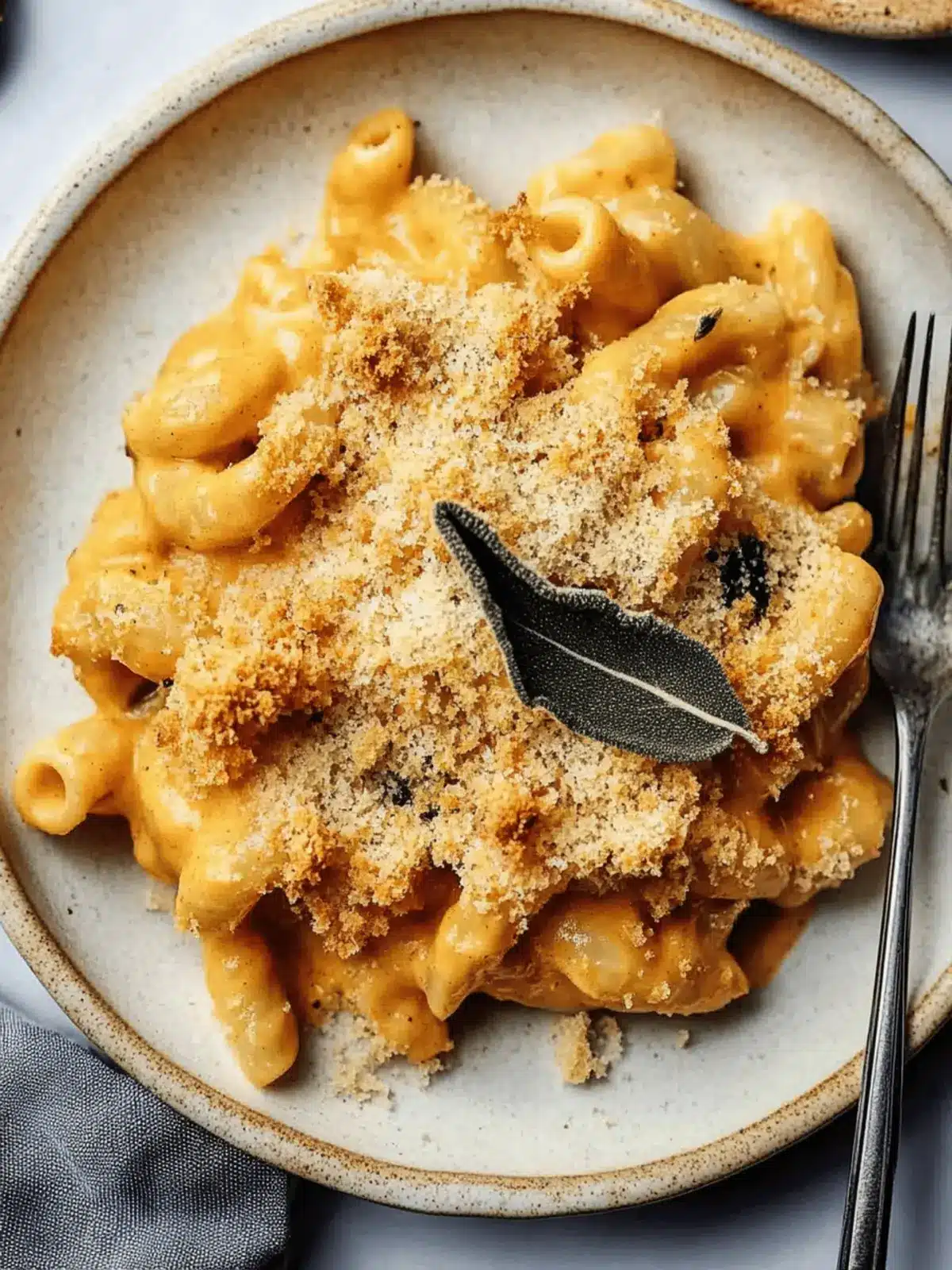 Creamy Pumpkin Mac and Cheese with Savory Brown Butter Breadcrumbs 2 Creamy Pumpkin Mac and Cheese with Brown Butter Sage Breadcrumbs