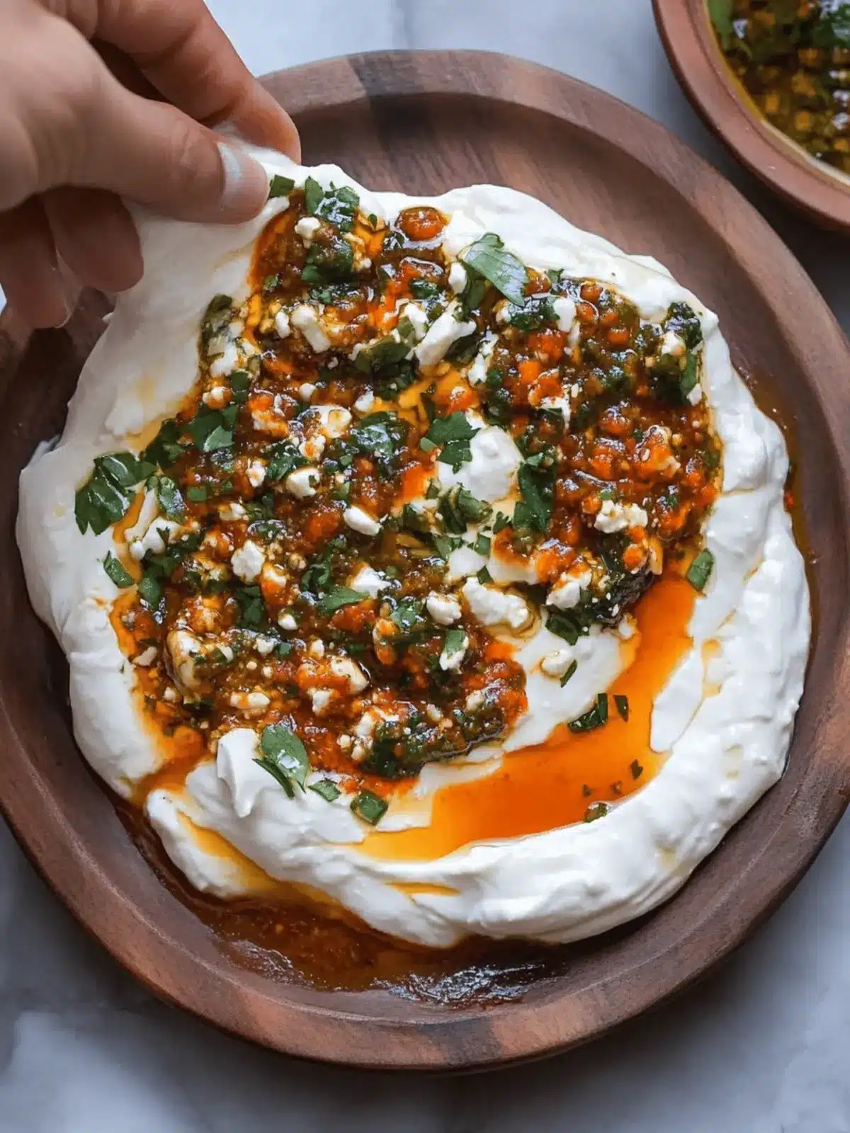 Sizzling Achaari Labneh Dip
