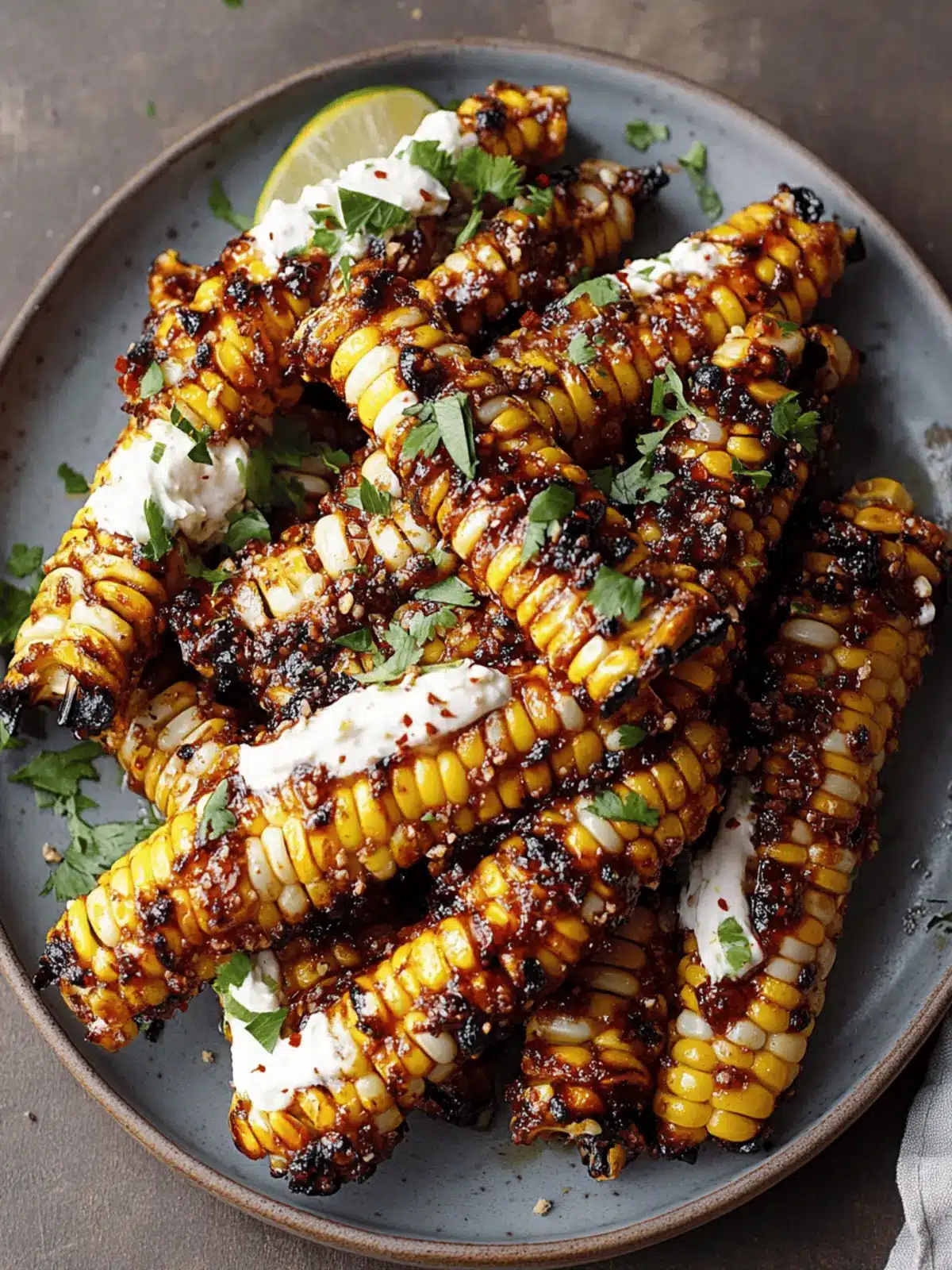 Crispy Vegan Corn Ribs with Aleppo Chili Butter & Cream Cheese 3 Vegan Corn Ribs with Aleppo Chili Butter & Lime Zest Cream Cheese
