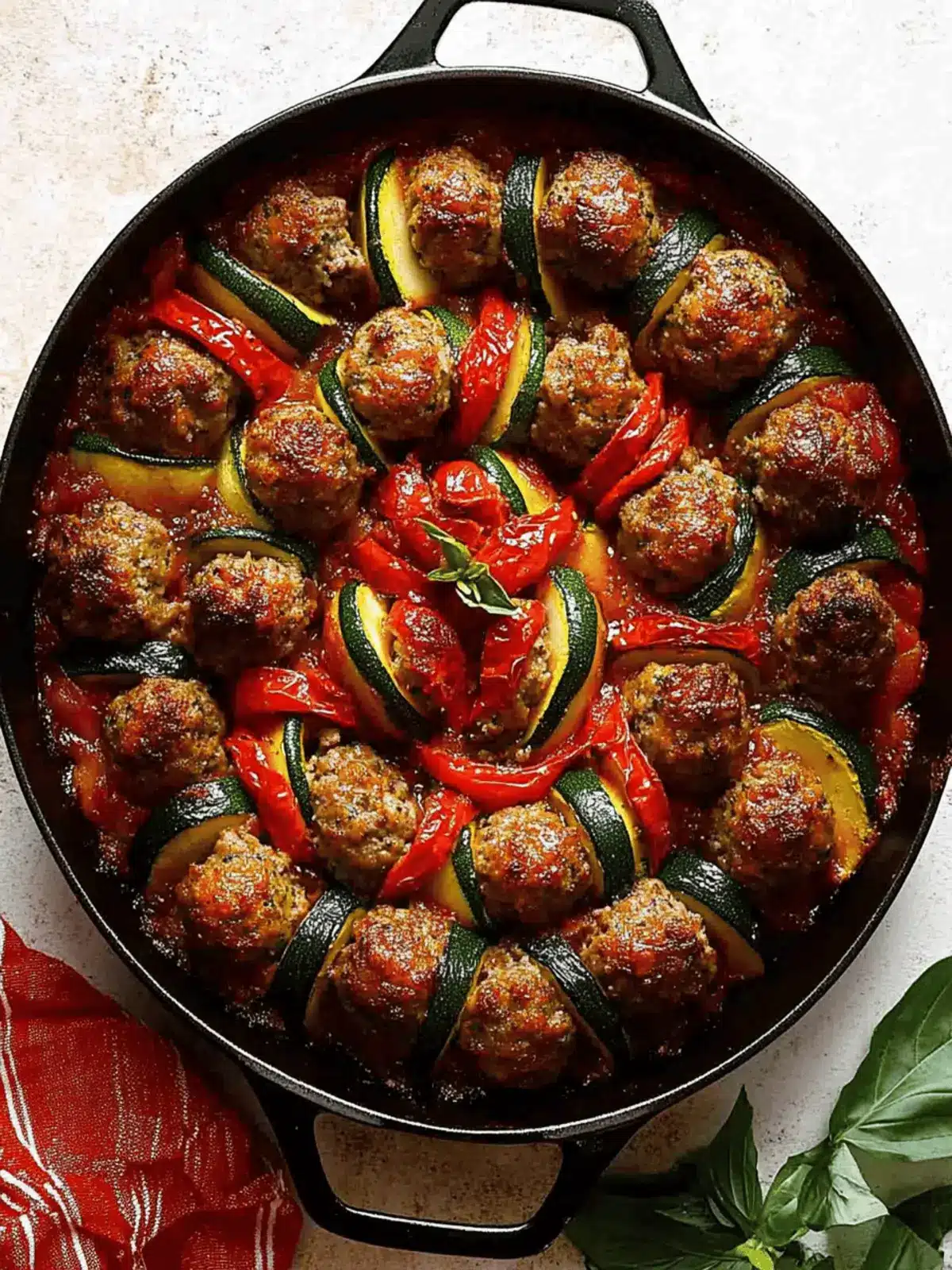 Moroccan Spiral Meatball Zucchini Bake You'll Love in Minutes 2 Moroccan Spiral Meatball Zucchini Bake